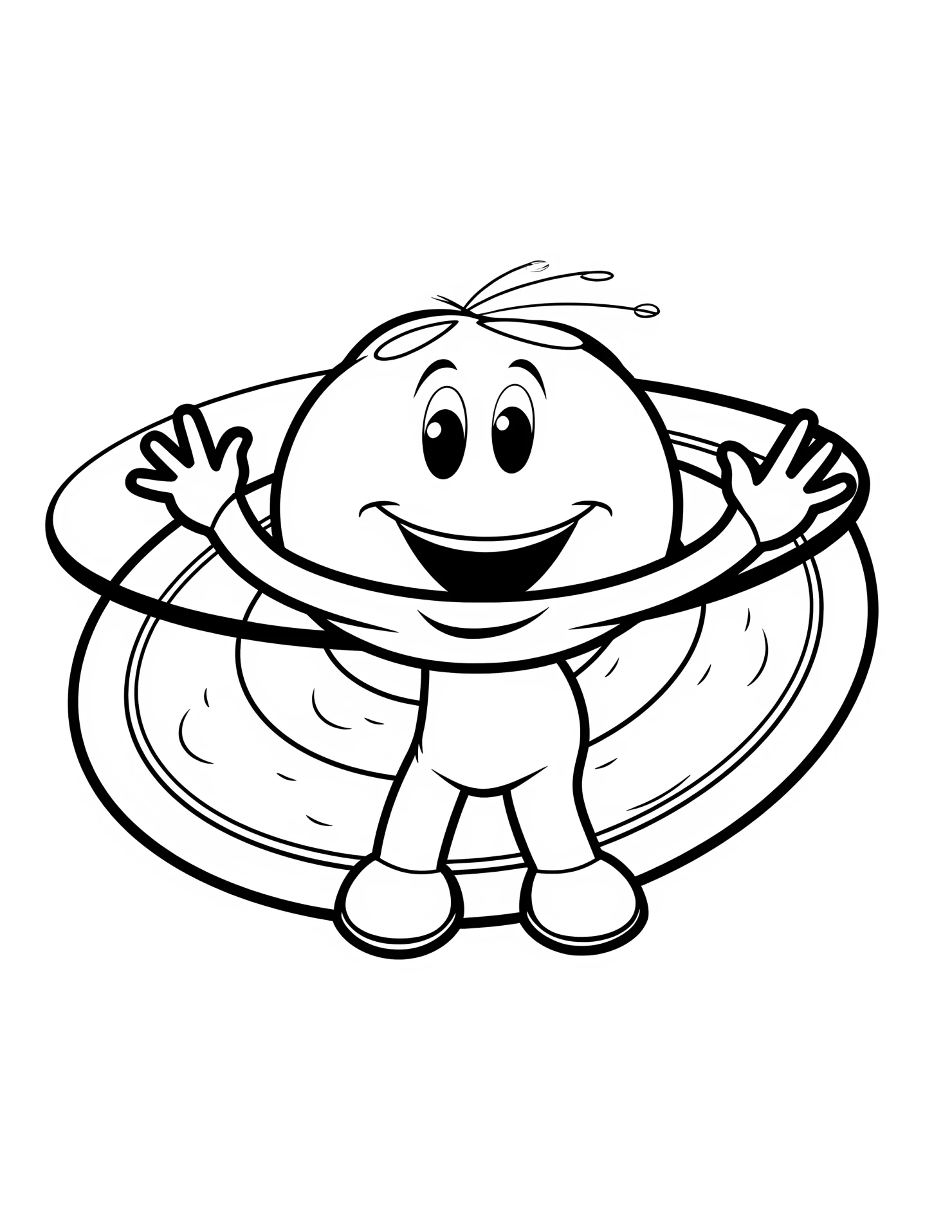 Saturn for kids coloring page on white color background #32635