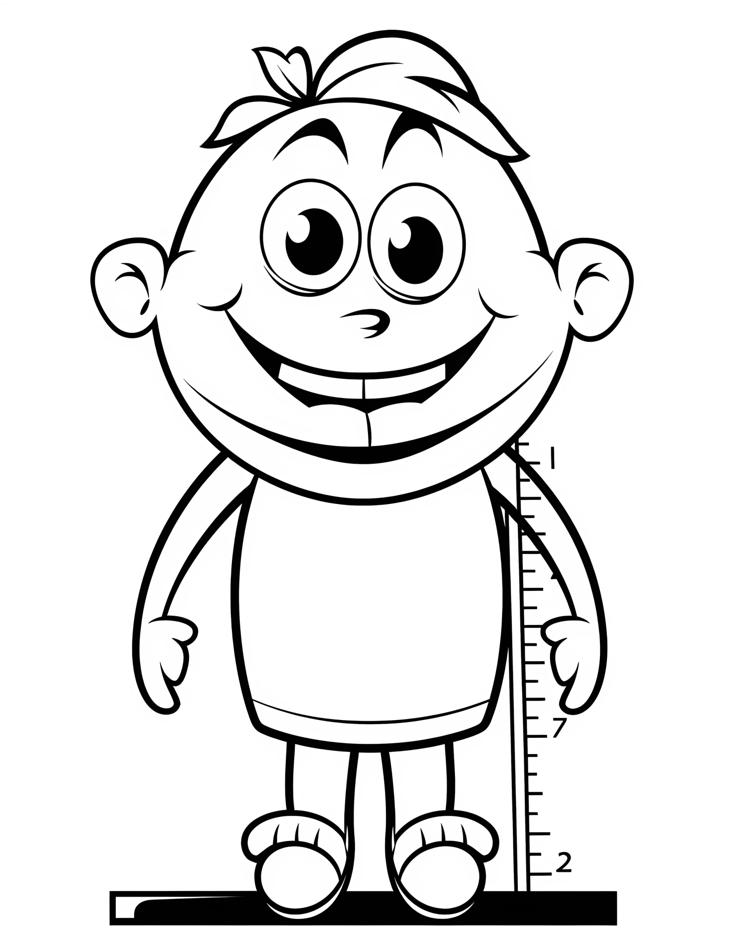 Scale for kids coloring page on white color background #32643