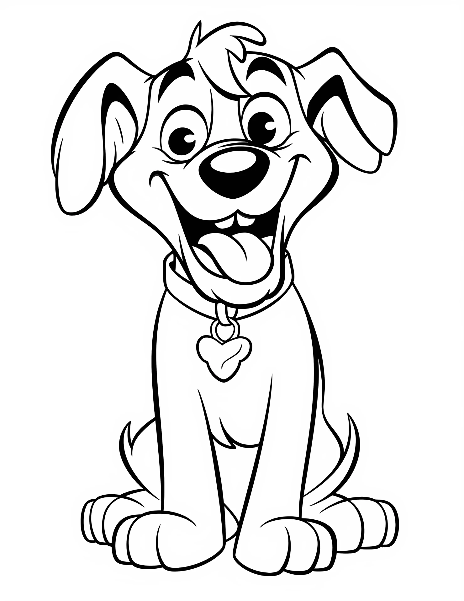 Scooby Doo for kids coloring page on white color background #32644