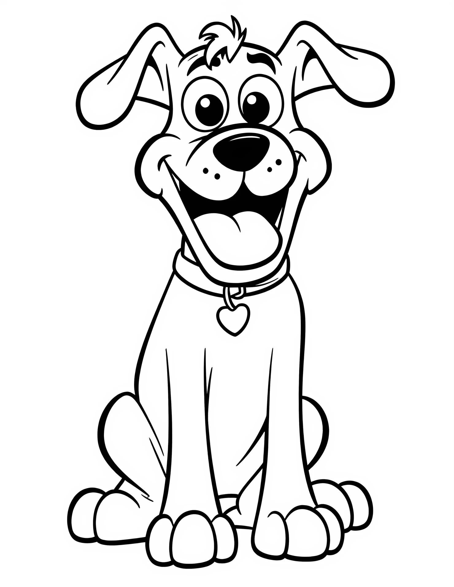 Scooby Doo for kids coloring page on white color background #32646