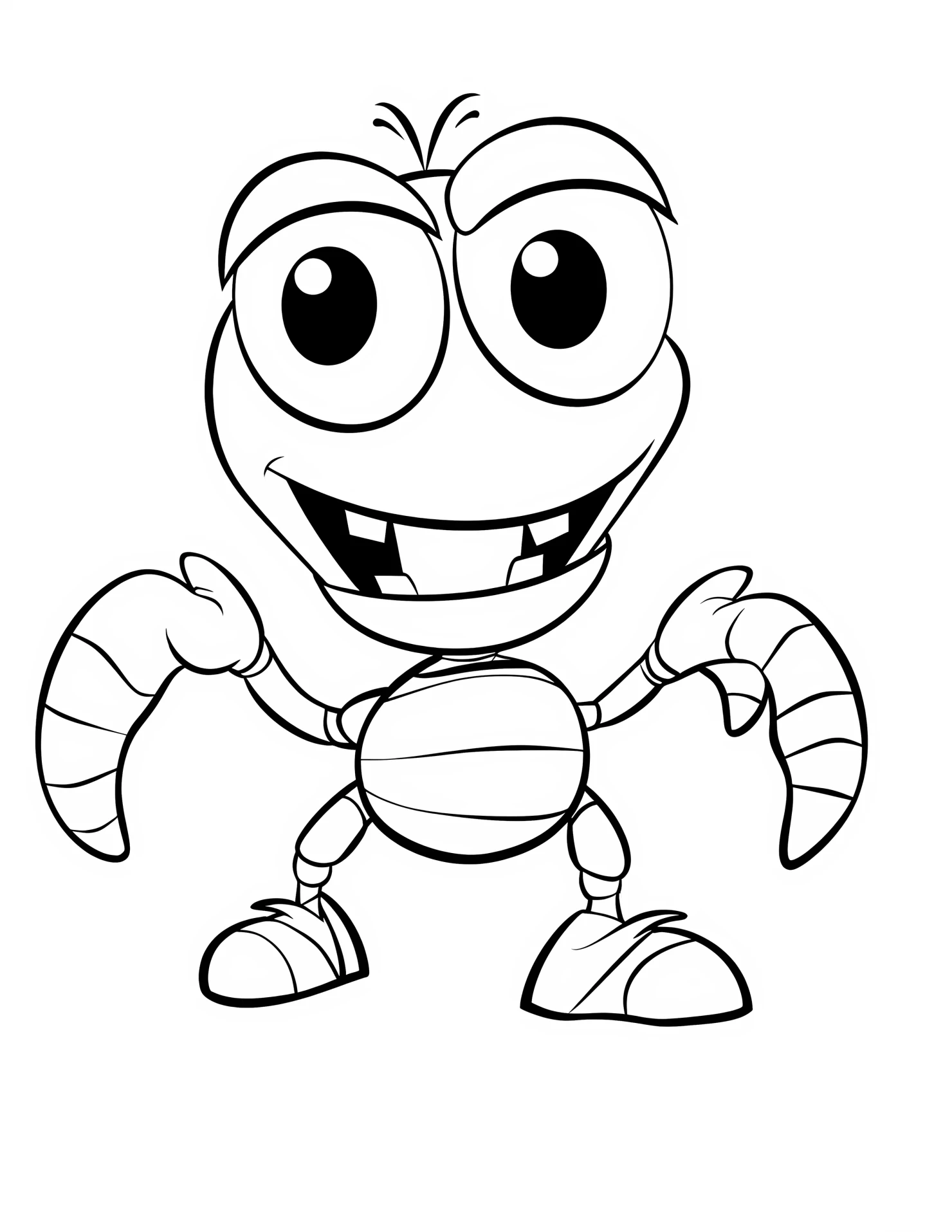 Scorpion for kids coloring page on white color background #32650