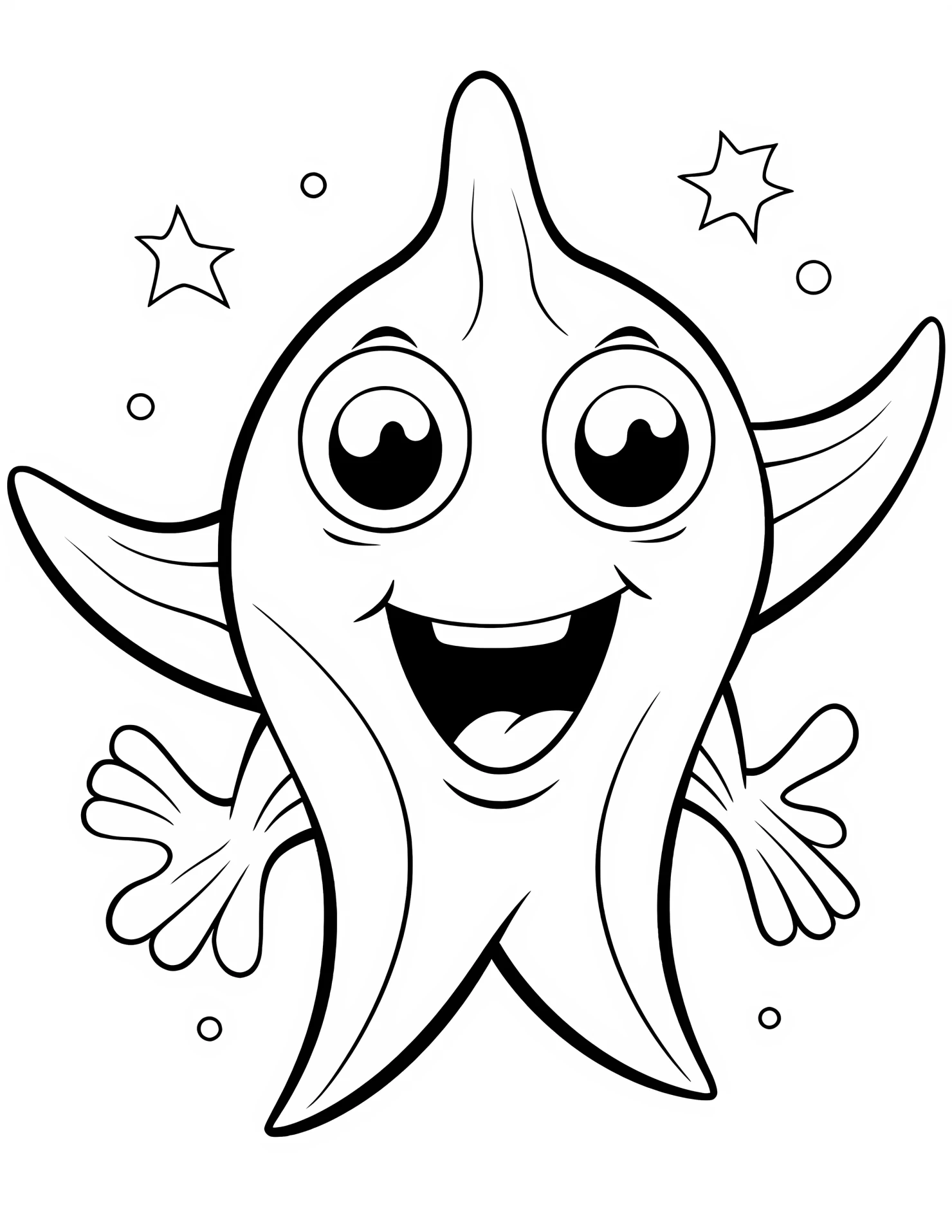 Sea creature for kids coloring page on white color background #32657