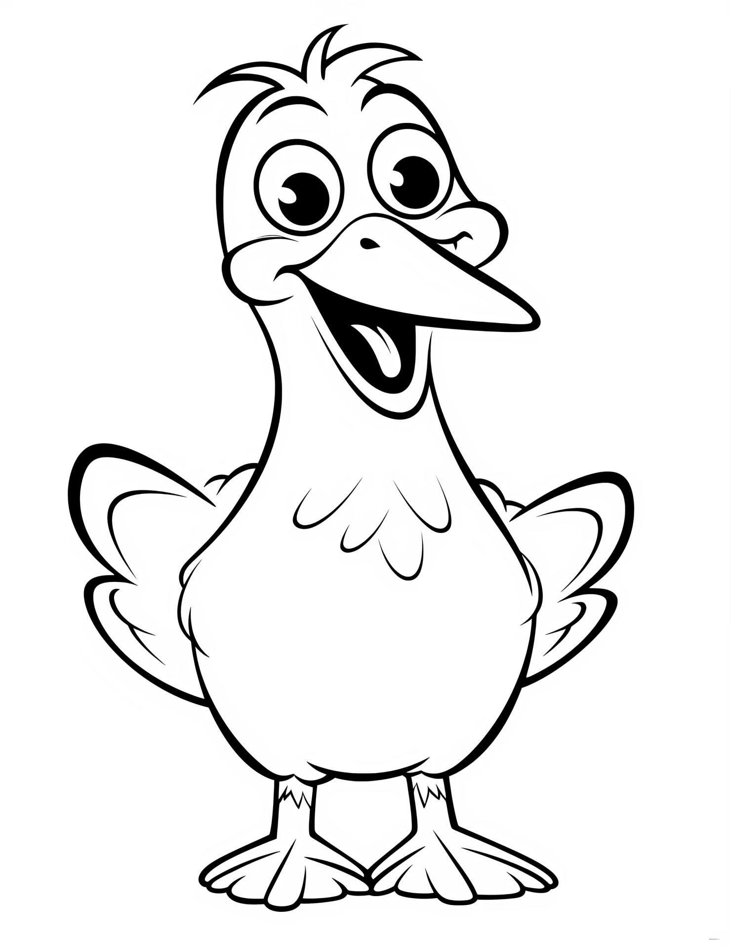 Seagull for kids coloring page on white color background #32663