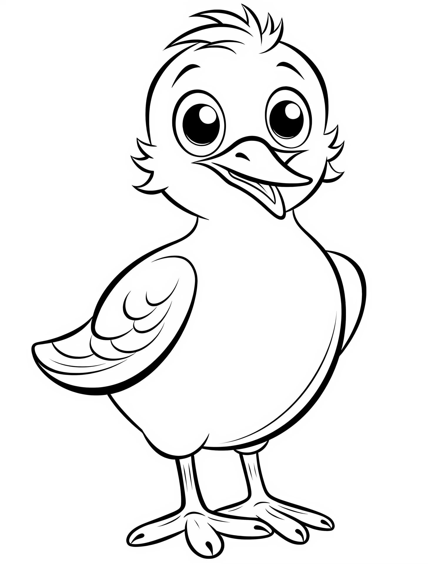 Seagull for kids coloring page on white color background #32664