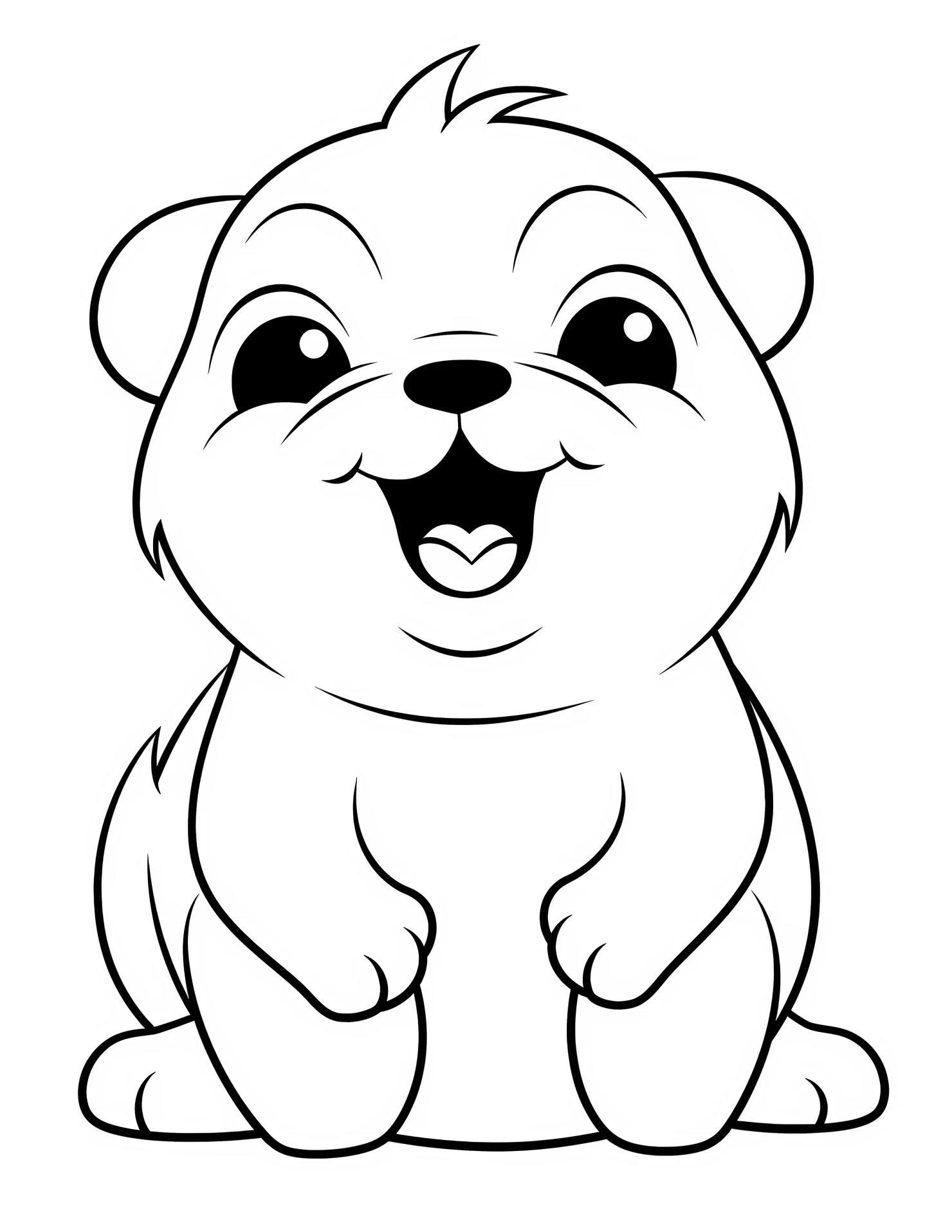 Seal for kids coloring page on white color background #32671