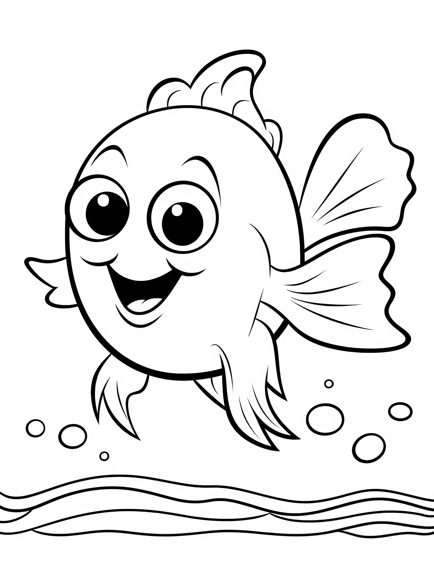 Seal fish for kids coloring page on white color background #32678