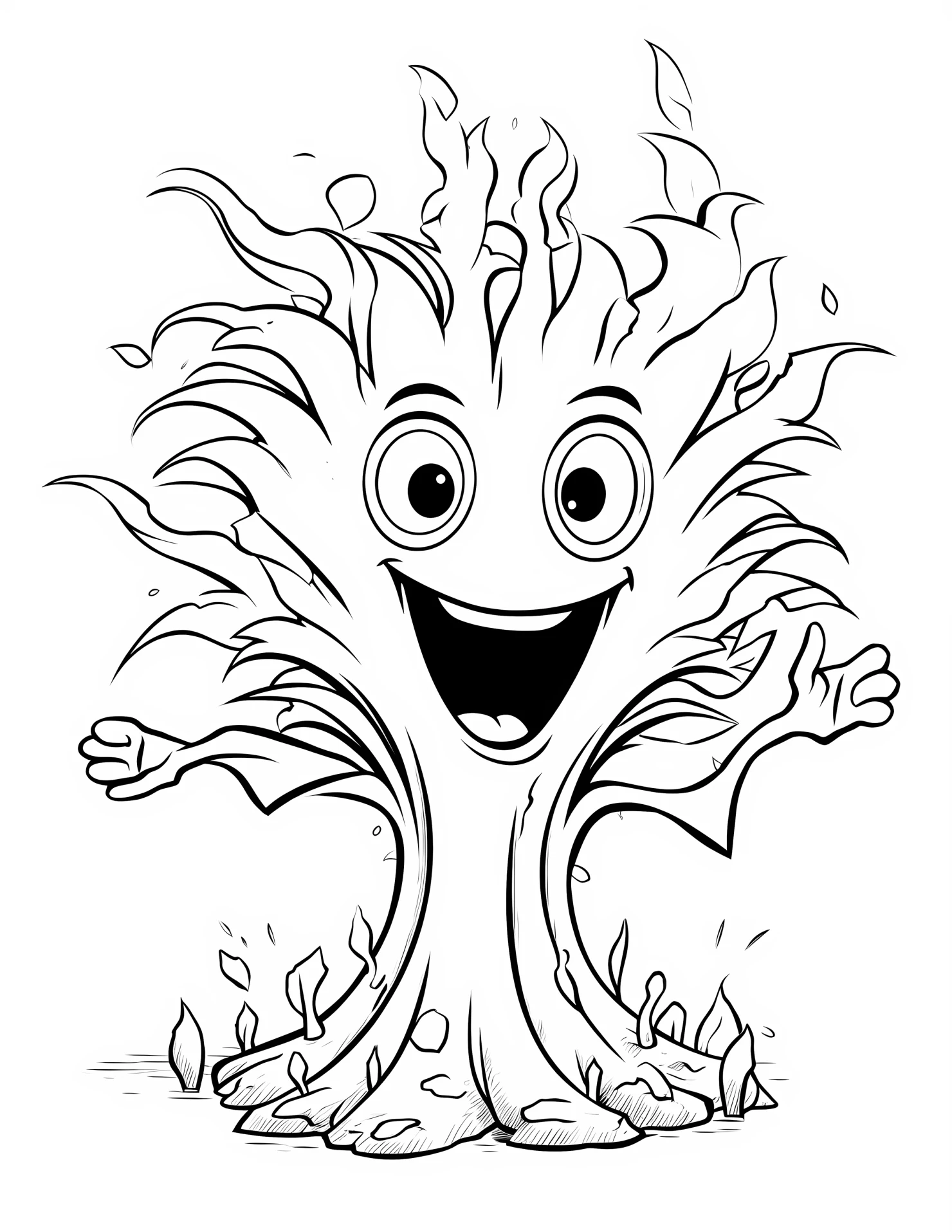 Seaweed for kids coloring page on white color background #32686