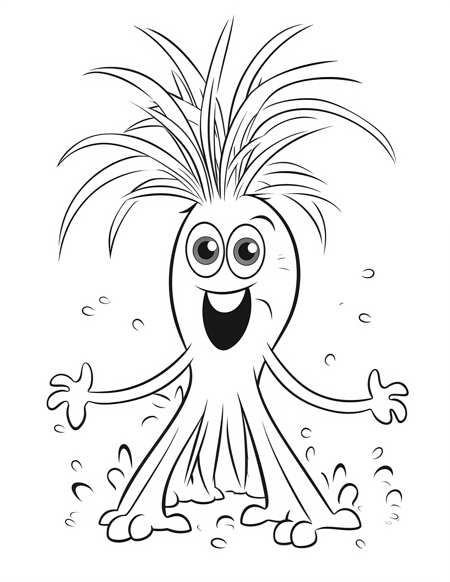 Seaweed for kids coloring page on white color background #32687