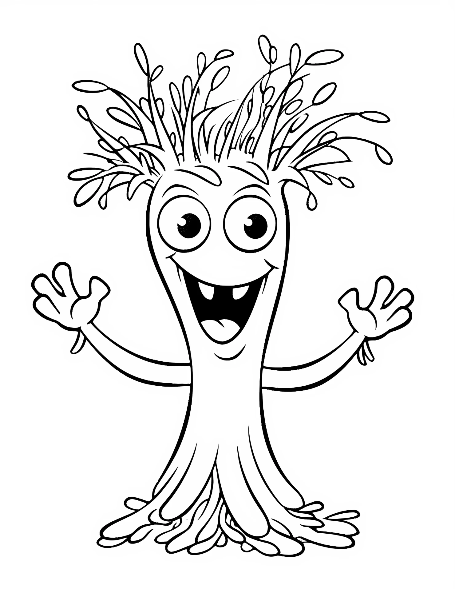 Seaweed for kids coloring page on white color background #32688