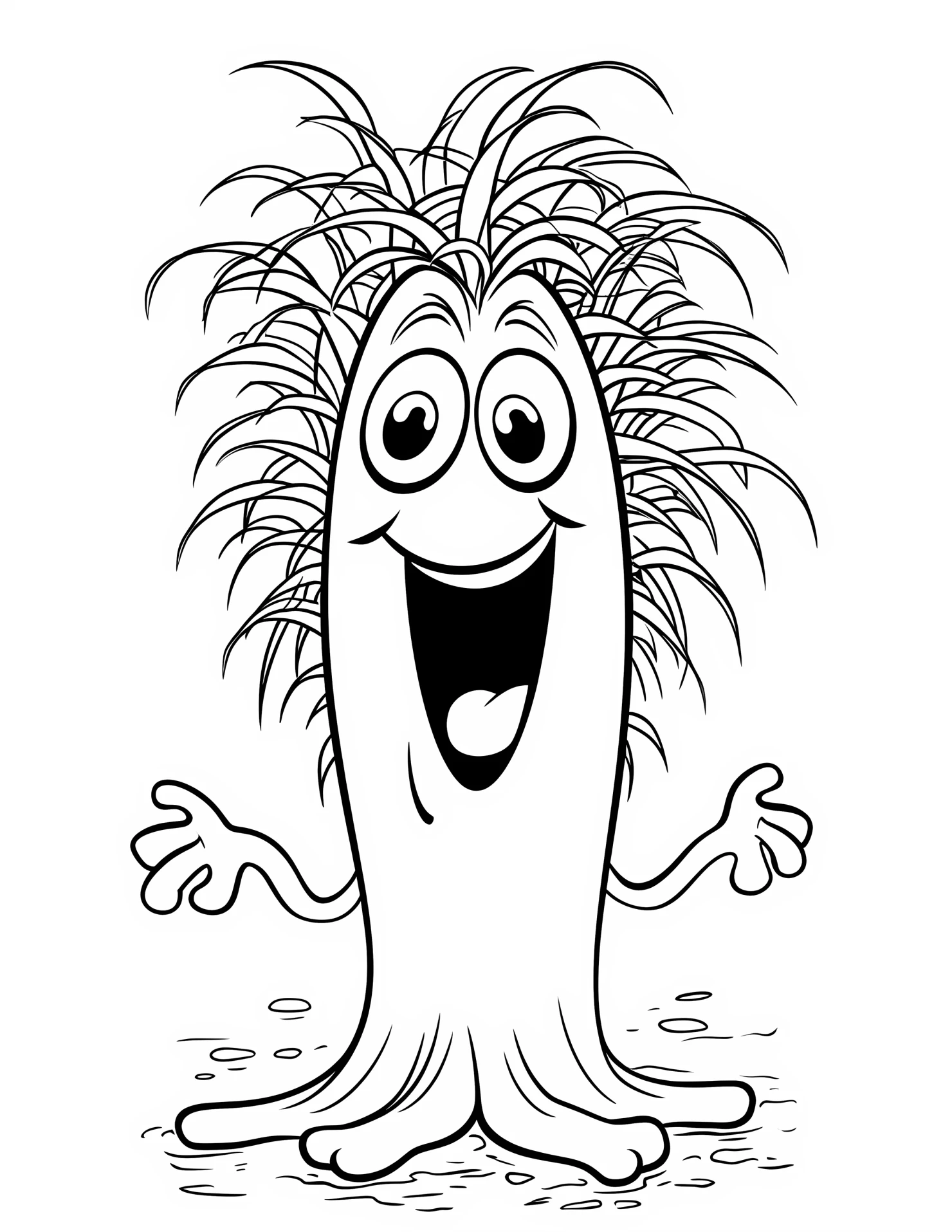 Seaweed for kids coloring page on white color background #32689