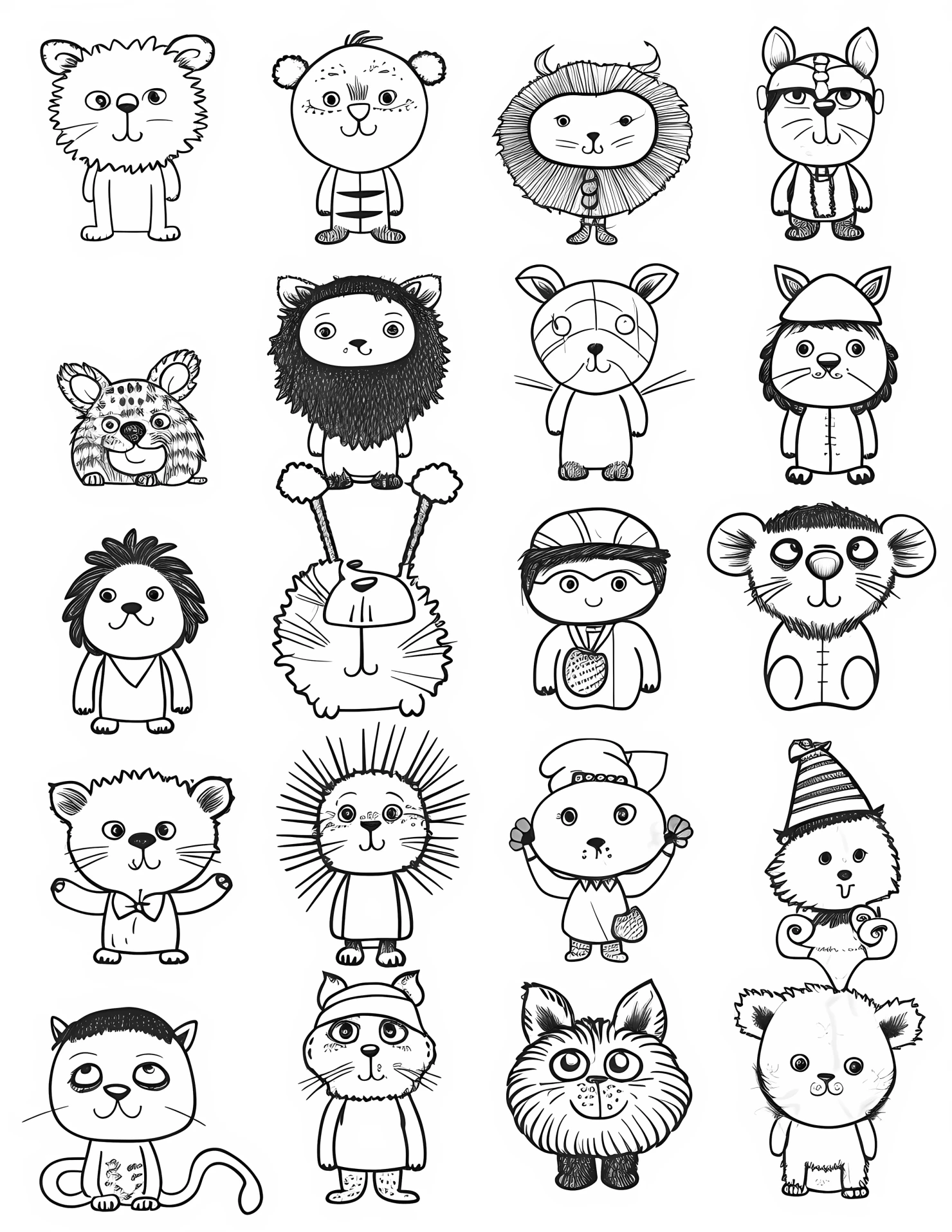 Set cartoon for kids coloring page on white color background #32702