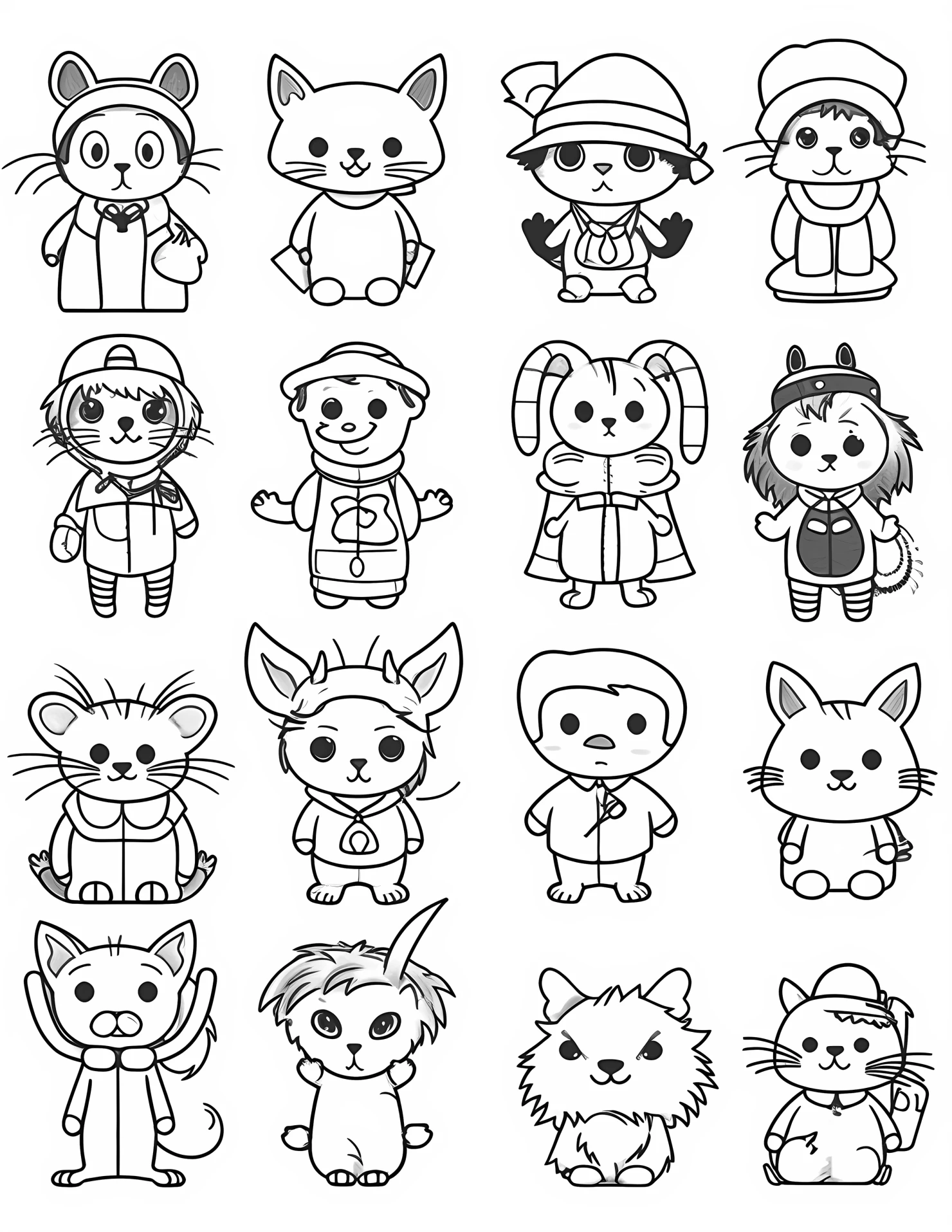 Set cartoon for kids coloring page on white color background #32703
