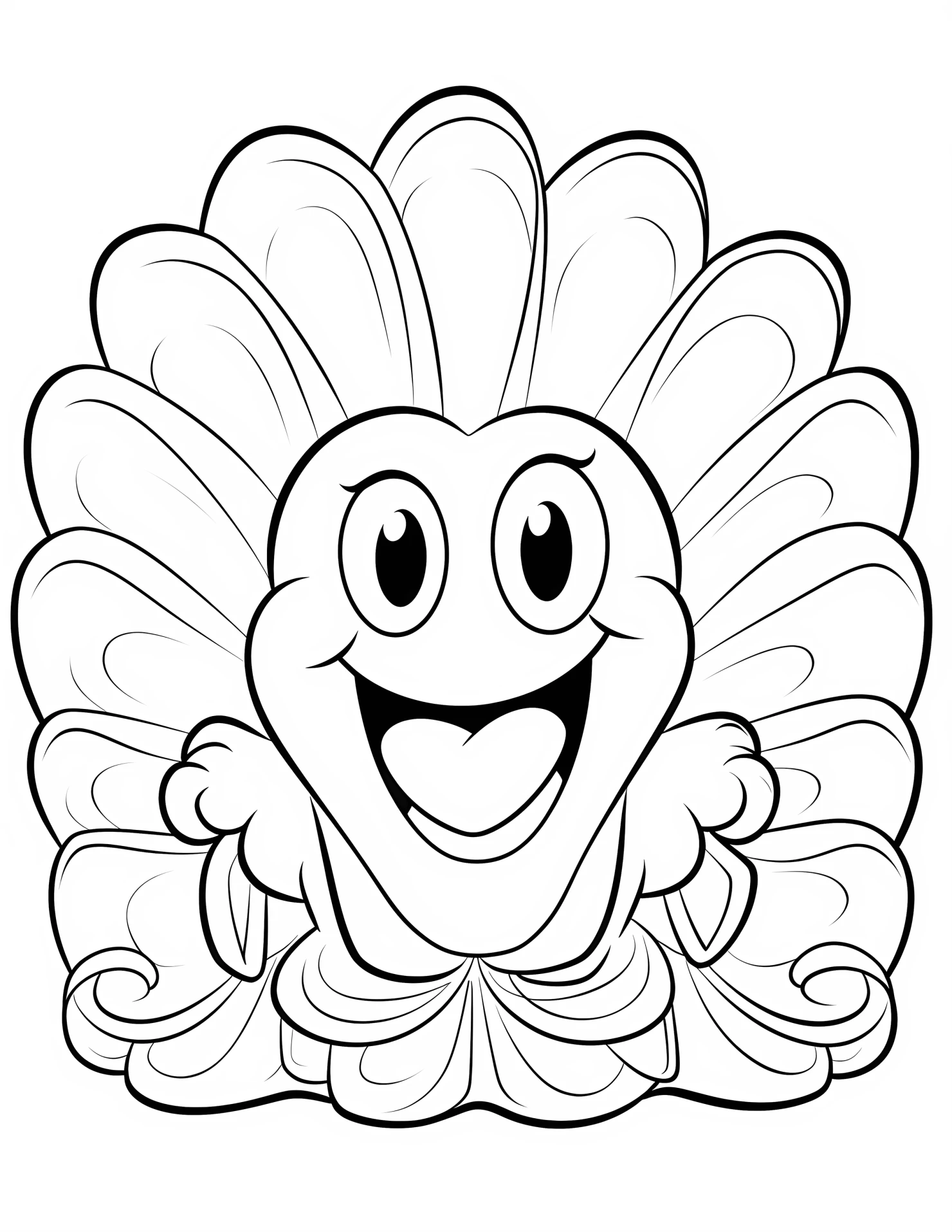 Shell for kids coloring page on white color background #32715