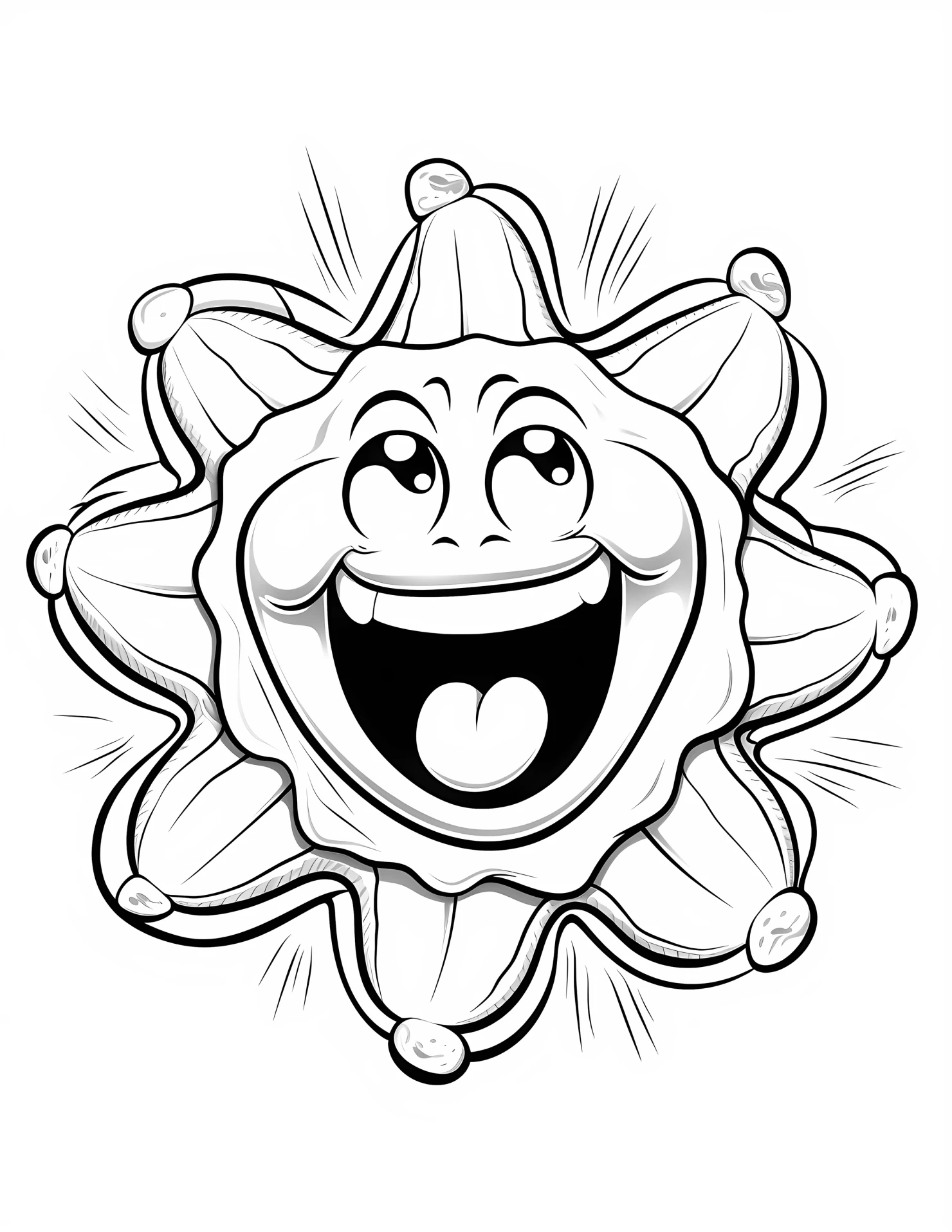 Shell for kids coloring page on white color background #32717