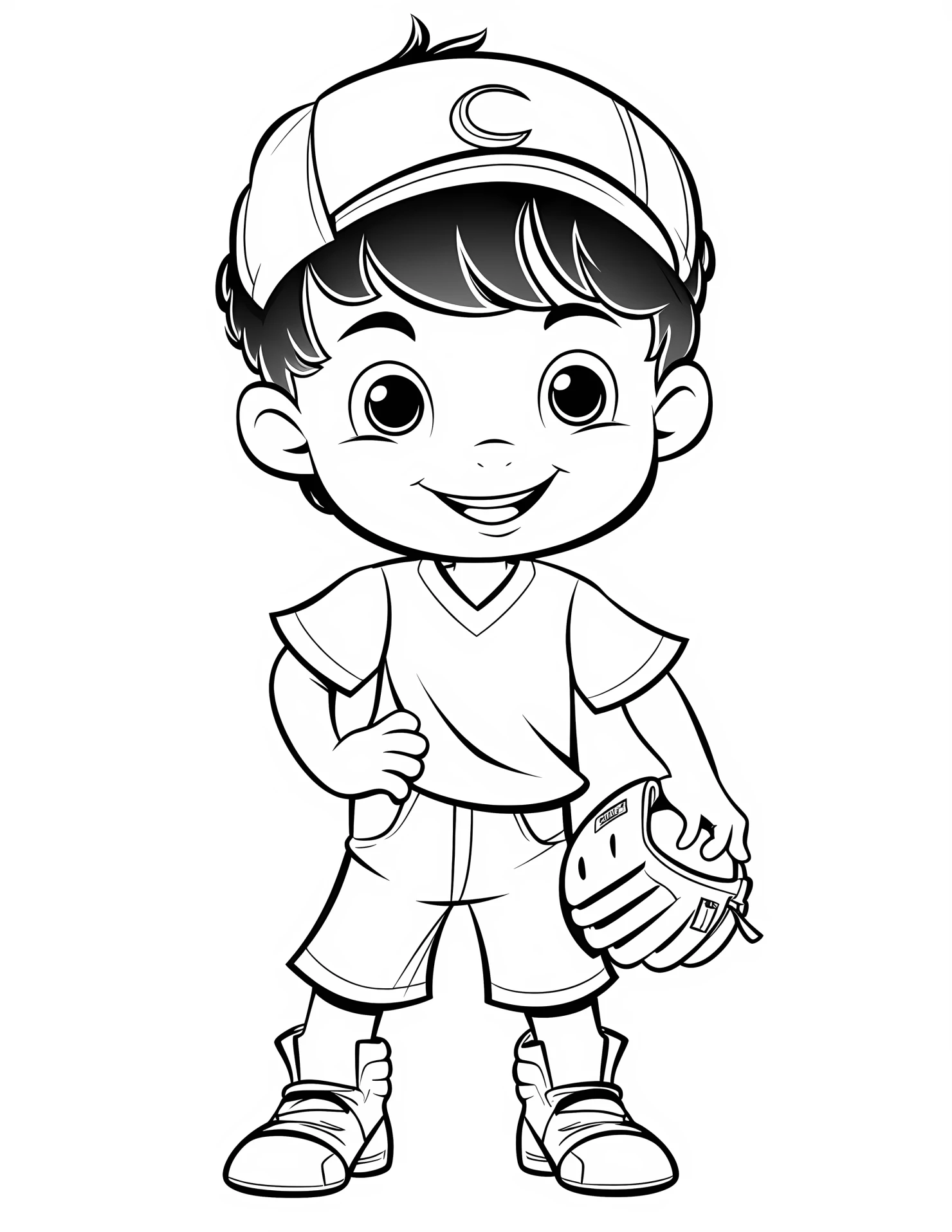 Shortstop for kids coloring page on white color background #32722