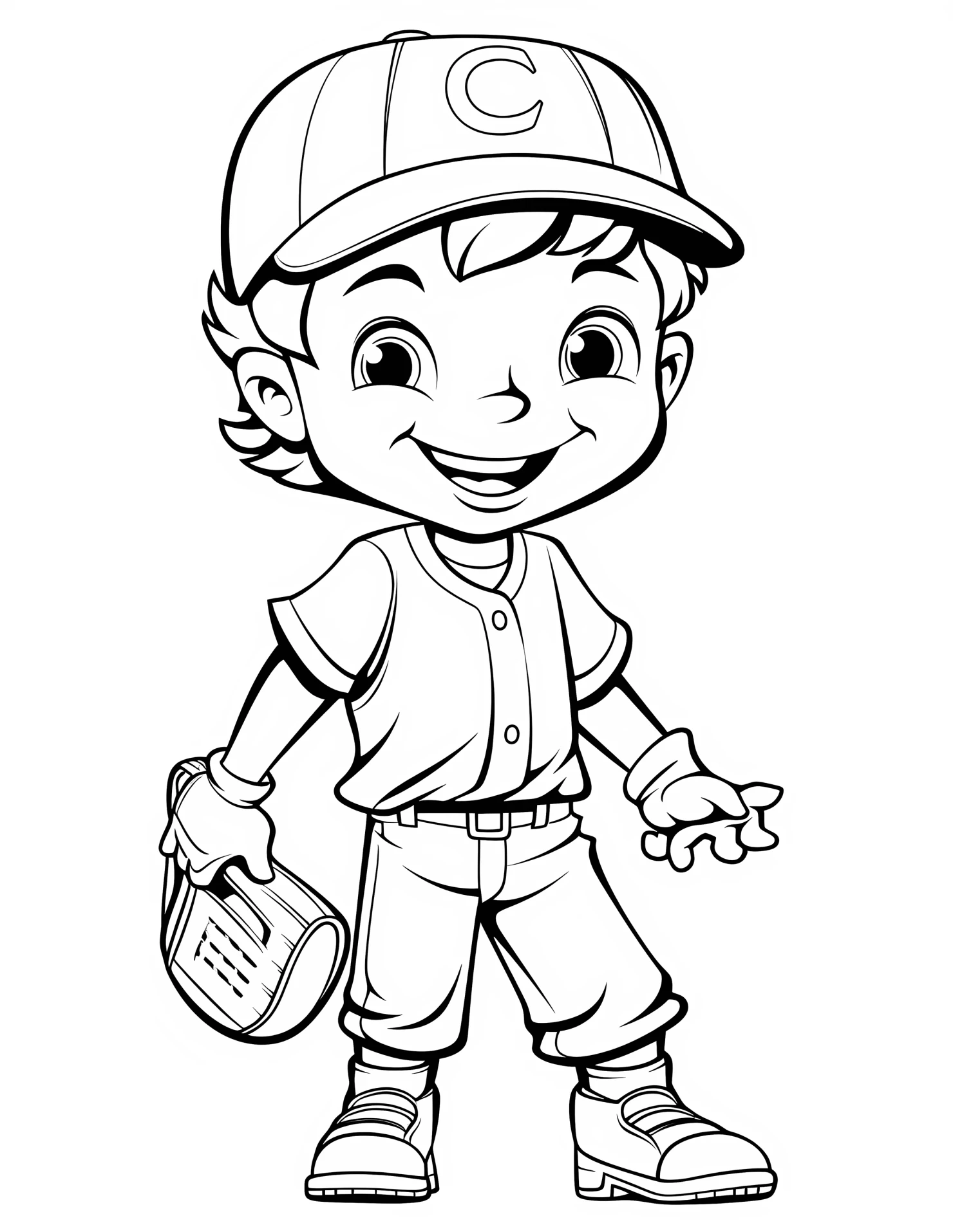 Shortstop for kids coloring page on white color background #32723