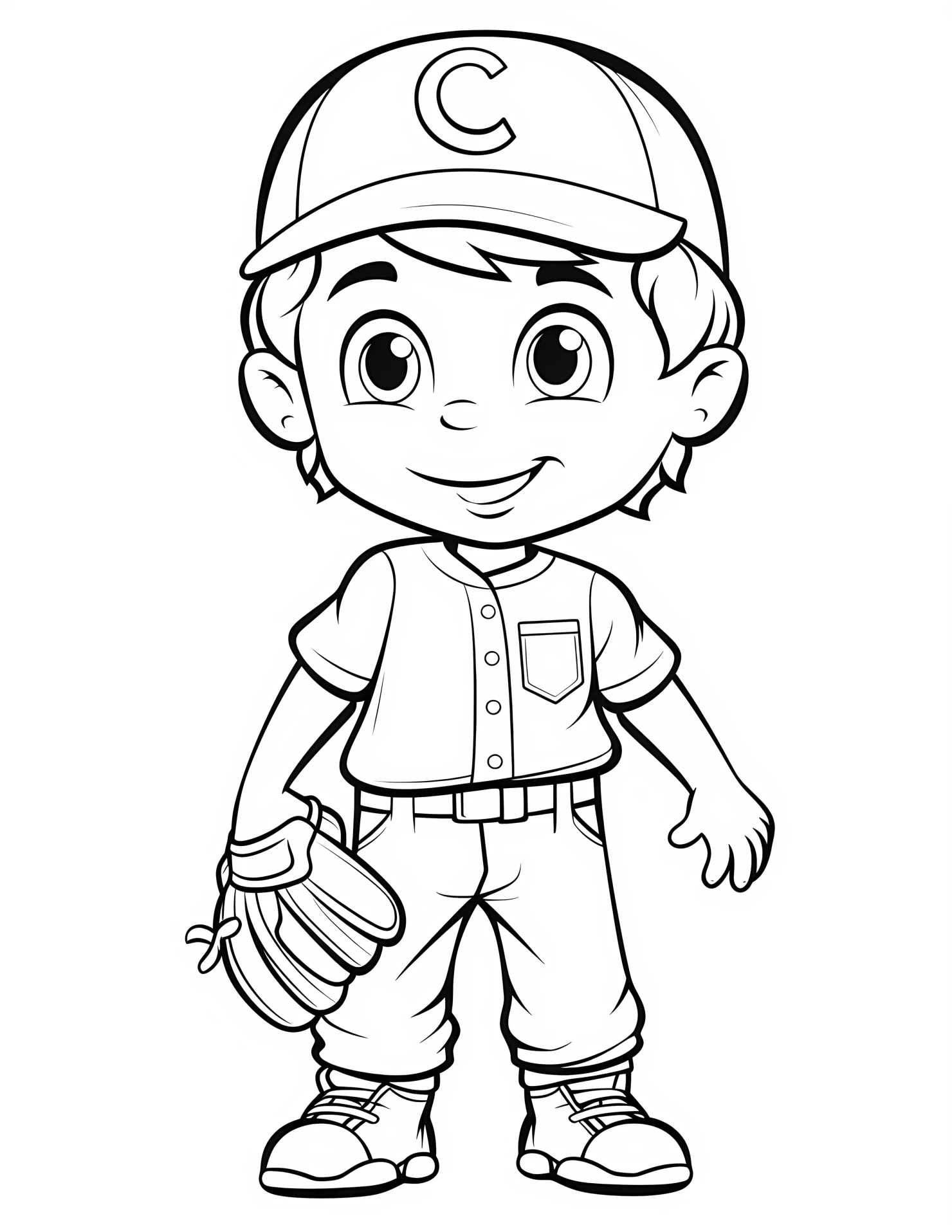 Shortstop for kids coloring page on white color background #32725
