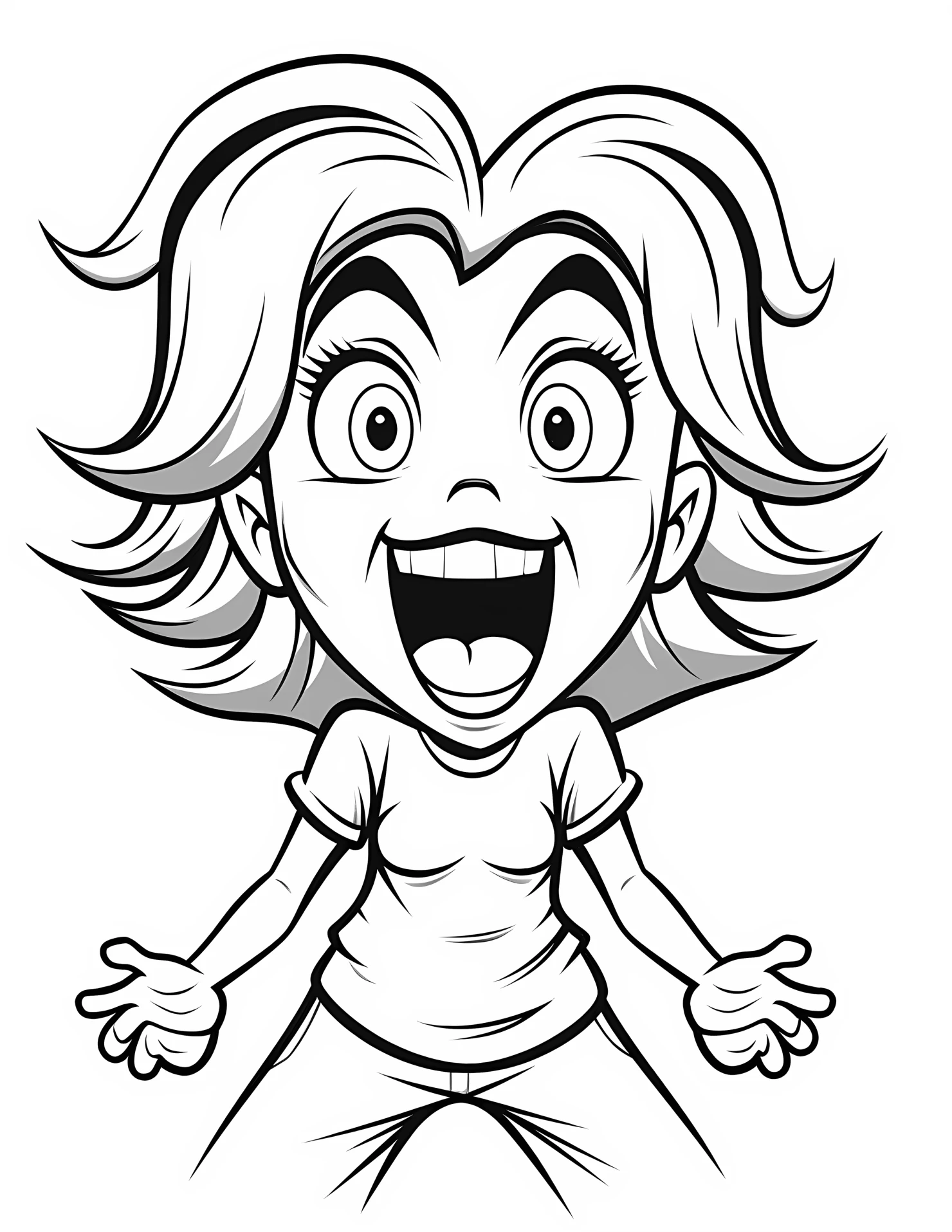Siren for kids coloring page on white color background #32728