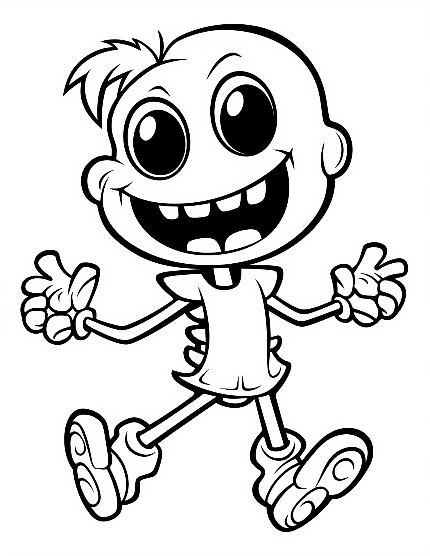 Skeleton for kids coloring page on white color background #32730