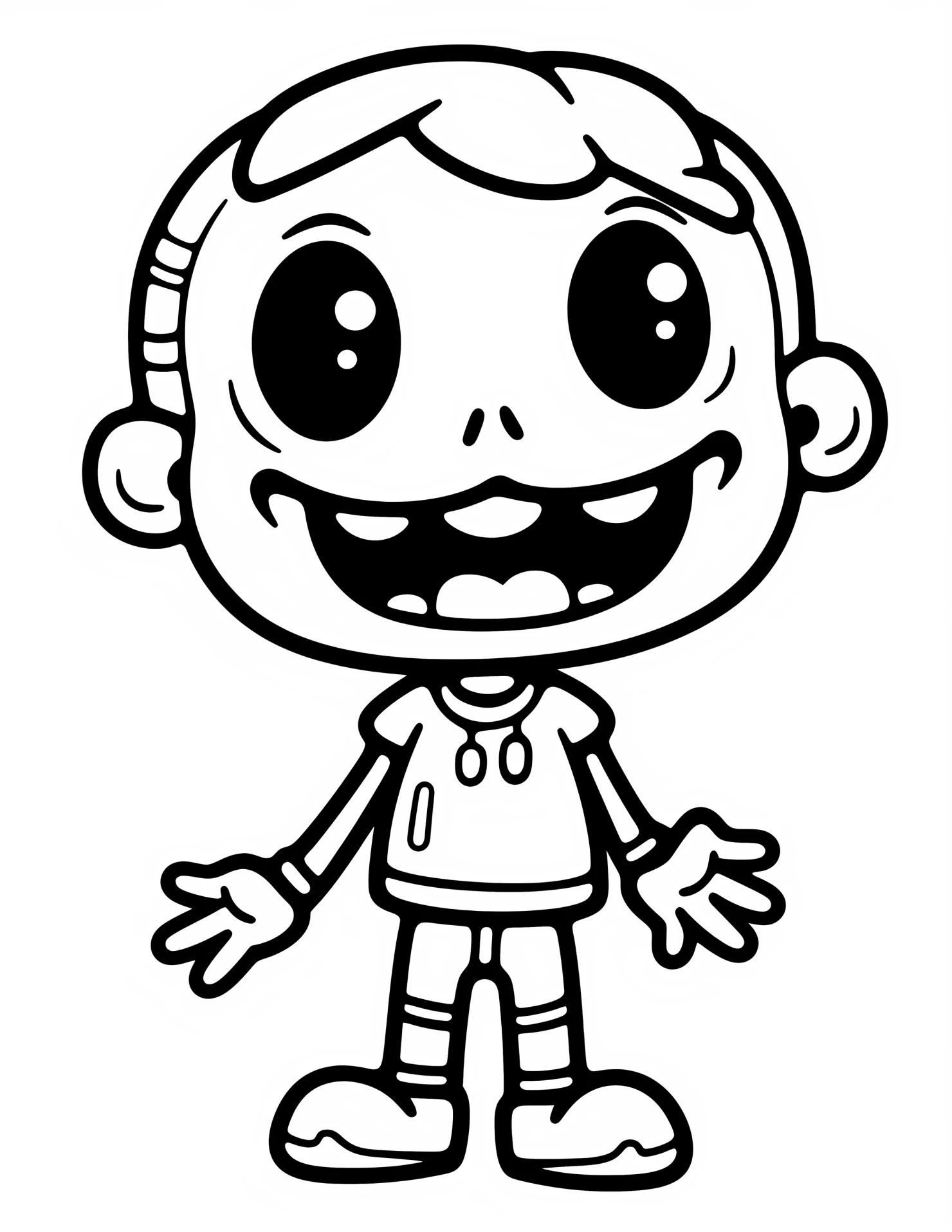 Skeleton for kids coloring page on white color background #32735