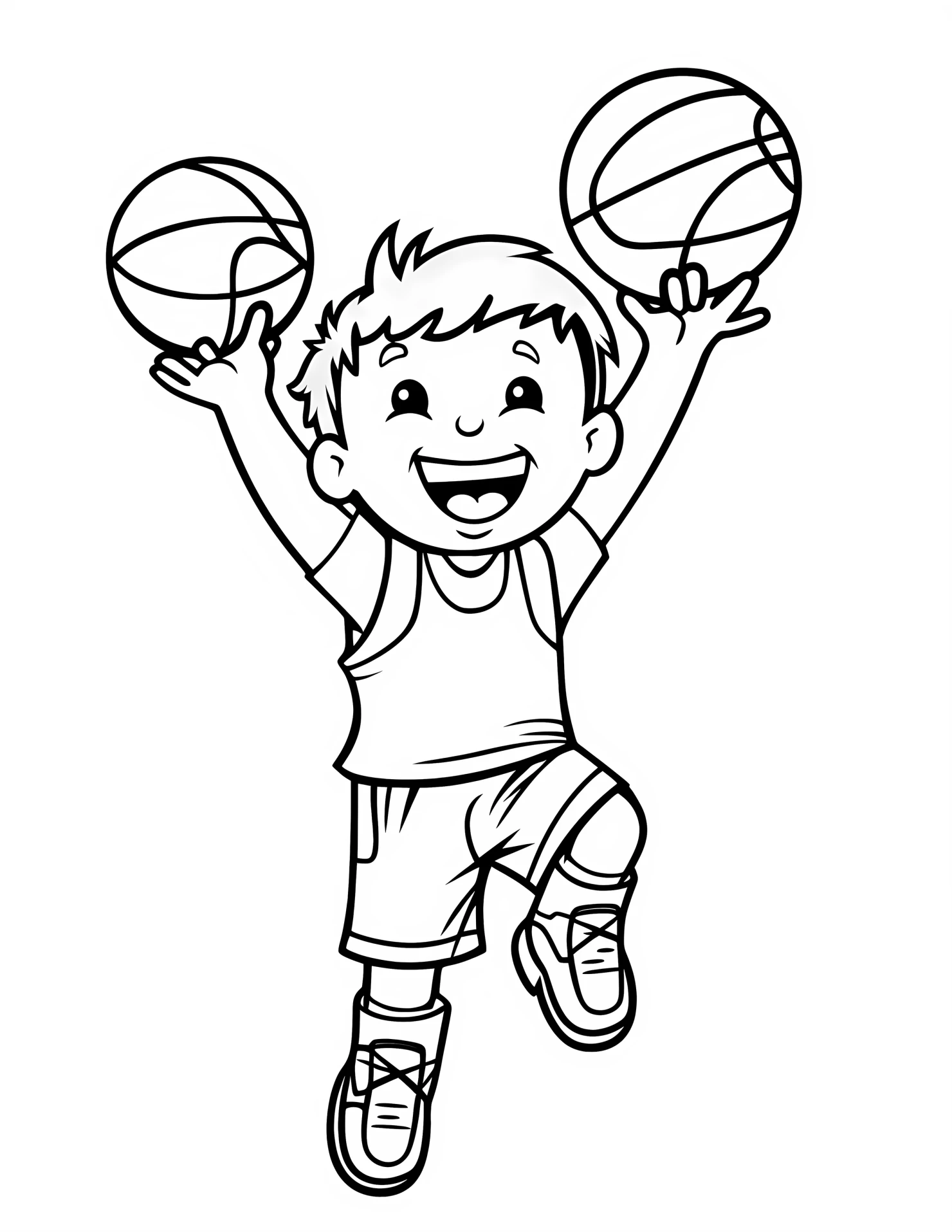 Slam dunk for kids coloring page on white color background #32739