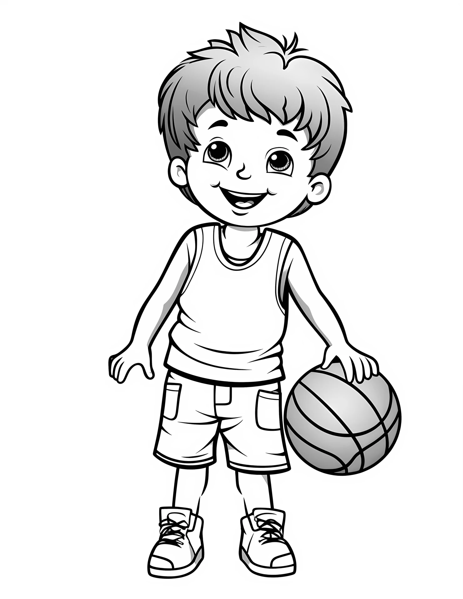 Slam dunk for kids coloring page on white color background #32744