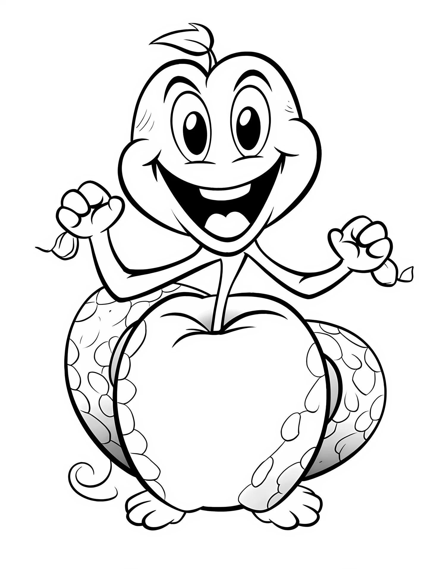 Snake for kids coloring page on white color background #32756