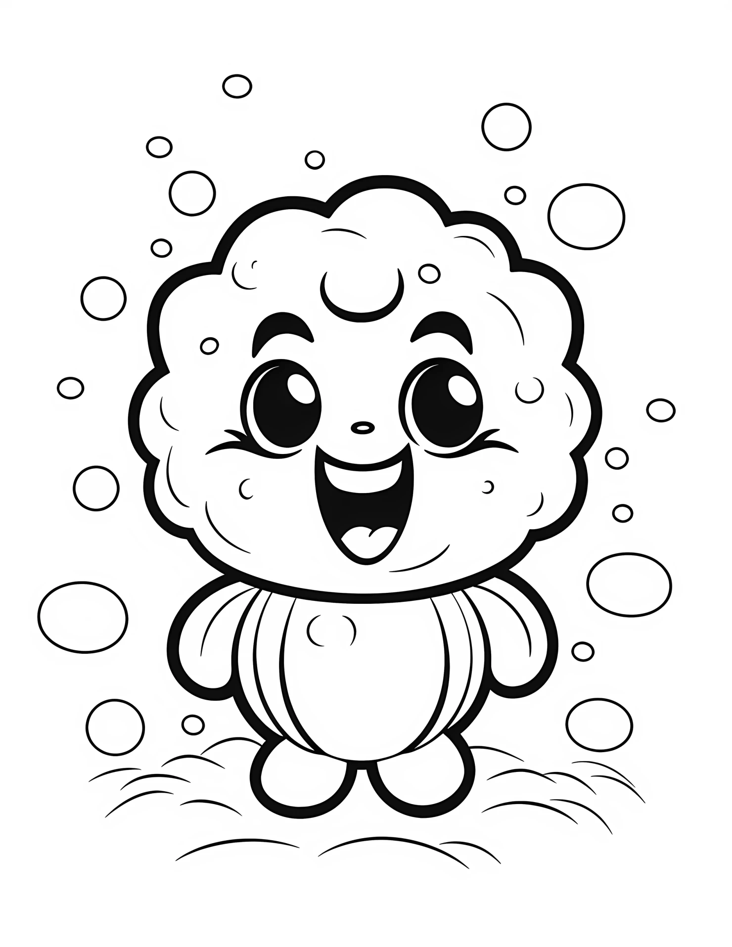 Snow for kids coloring page on white color background #32759