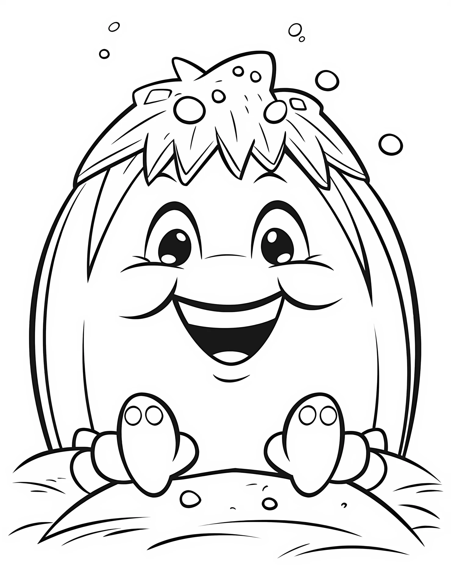 Snow for kids coloring page on white color background #32760