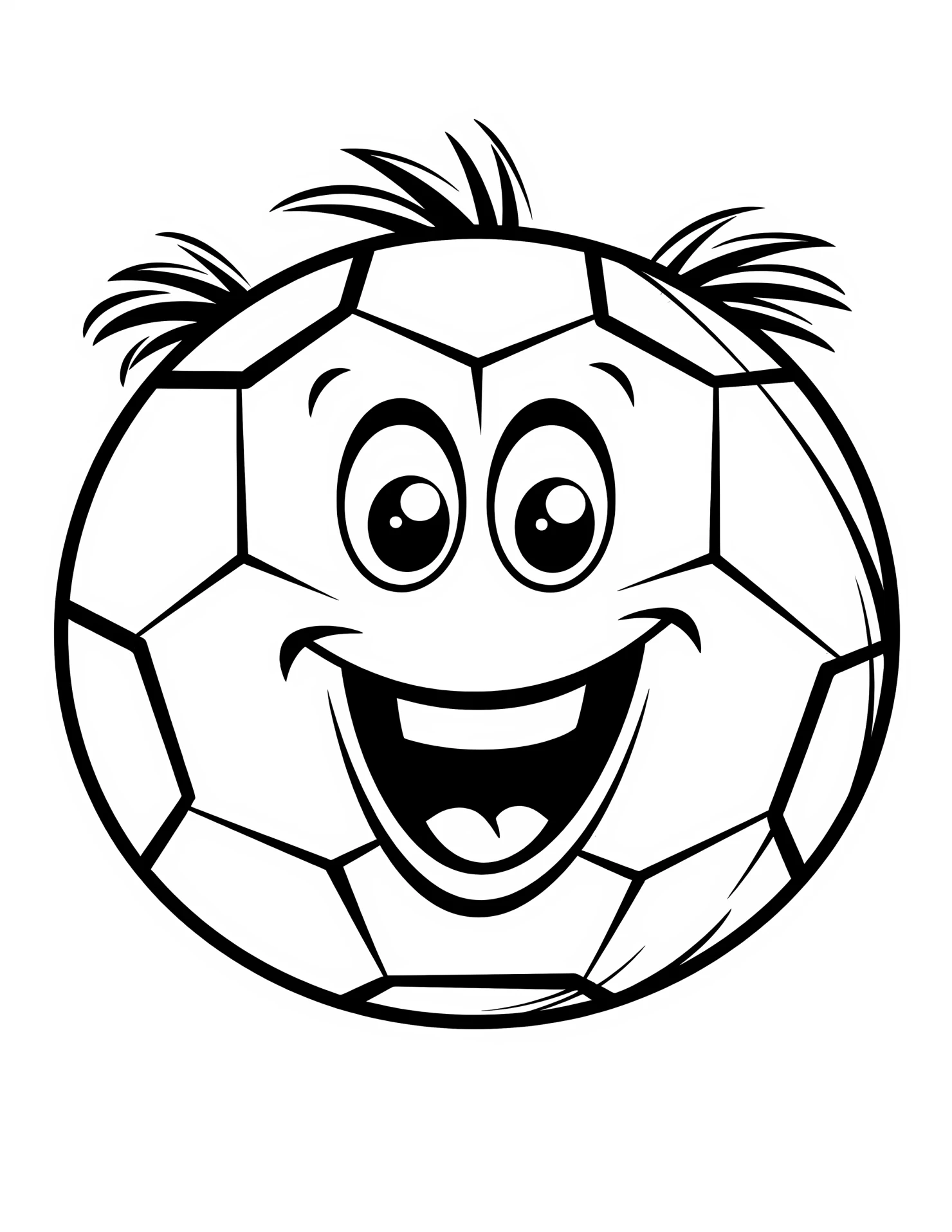 Soccer ball for kids coloring page on white color background #32771