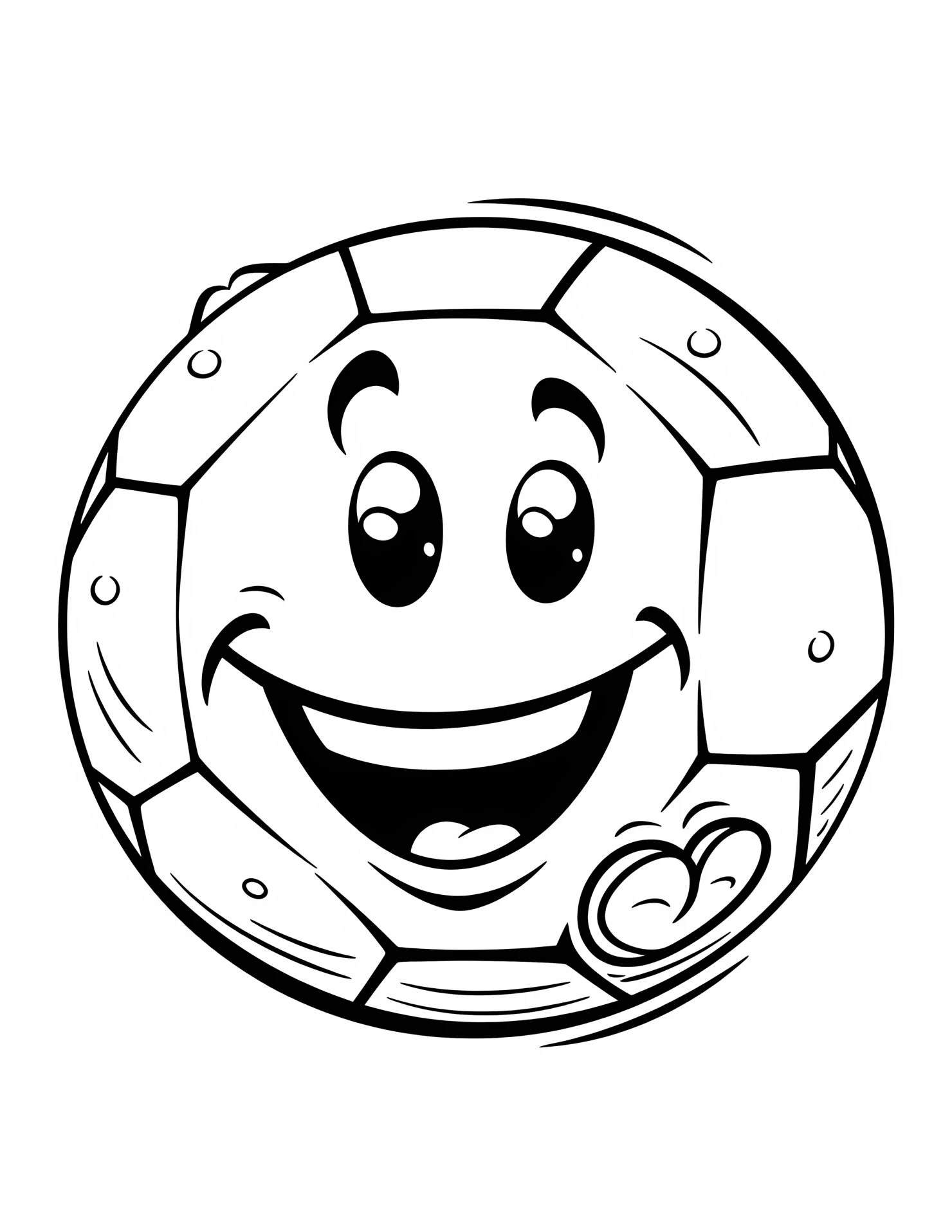 Soccer ball for kids coloring page on white color background #32772