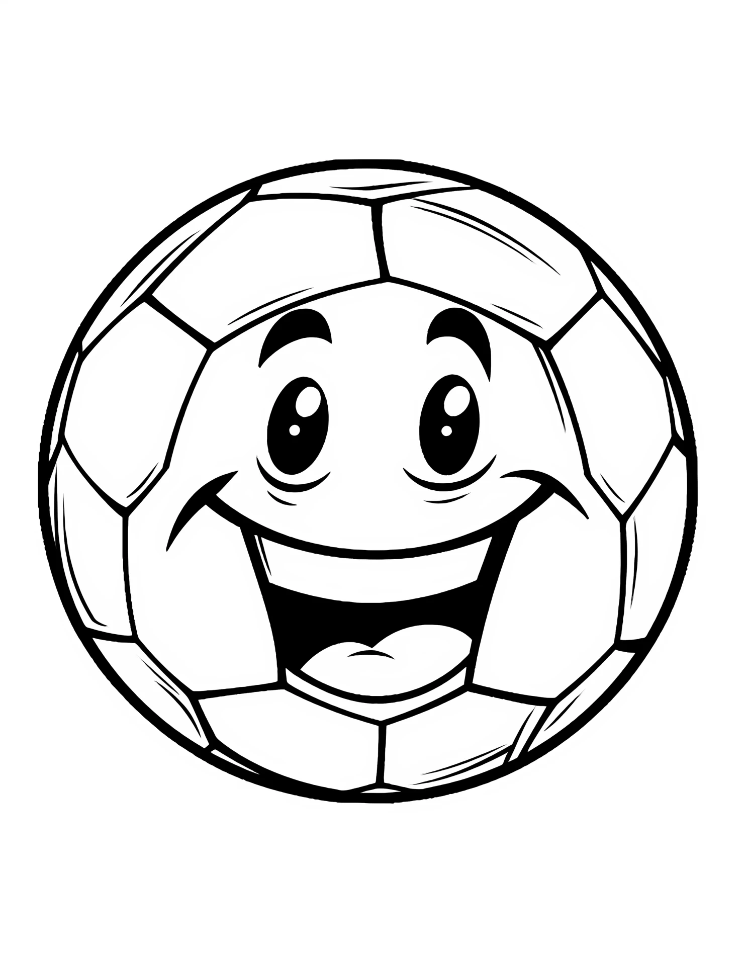 Soccer ball for kids coloring page on white color background #32773