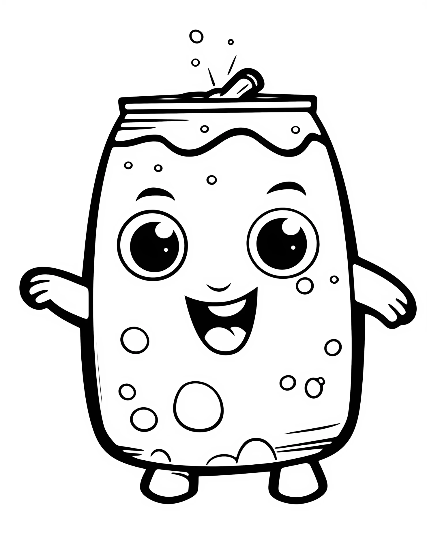 Soda for kids coloring page on white color background #32775