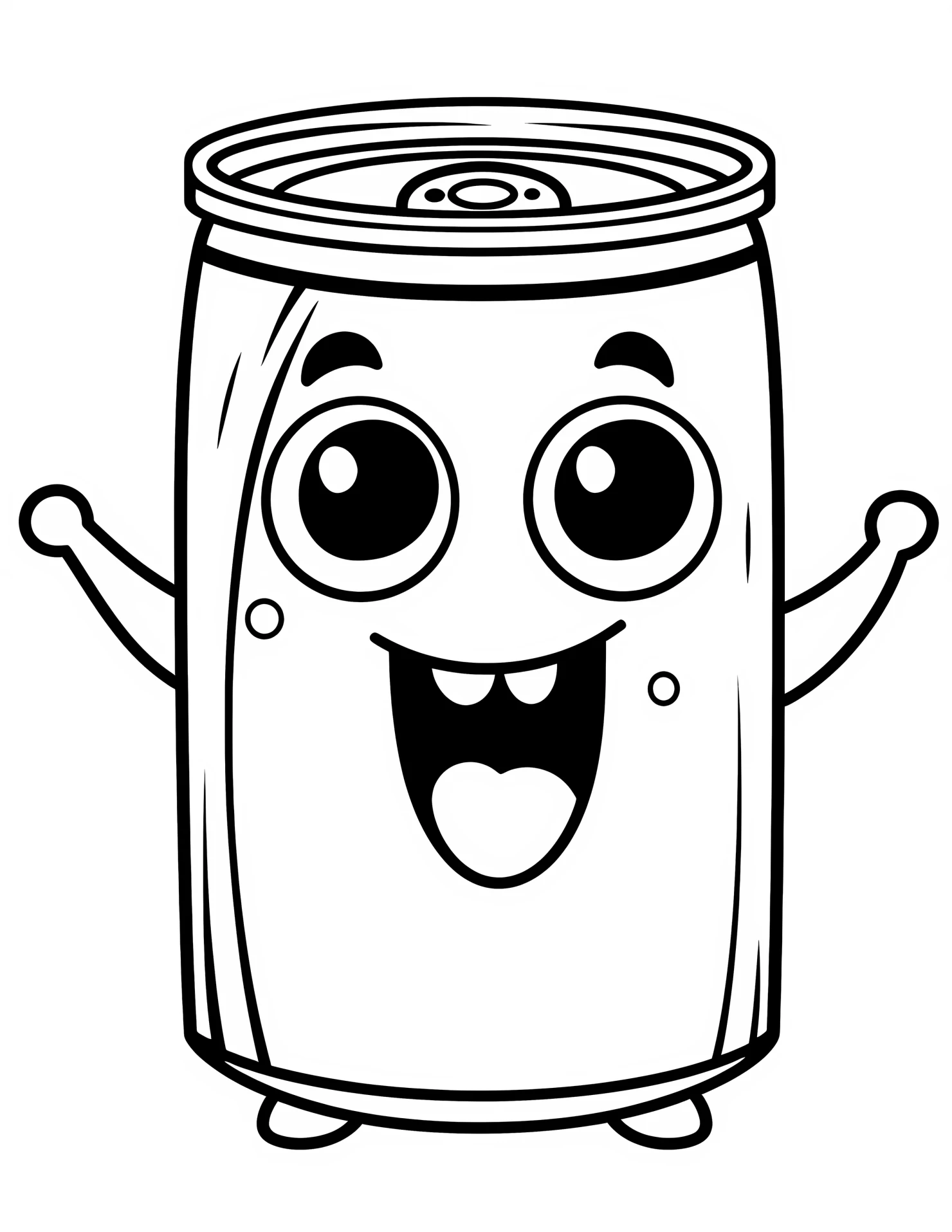 Soda for kids coloring page on white color background #32776