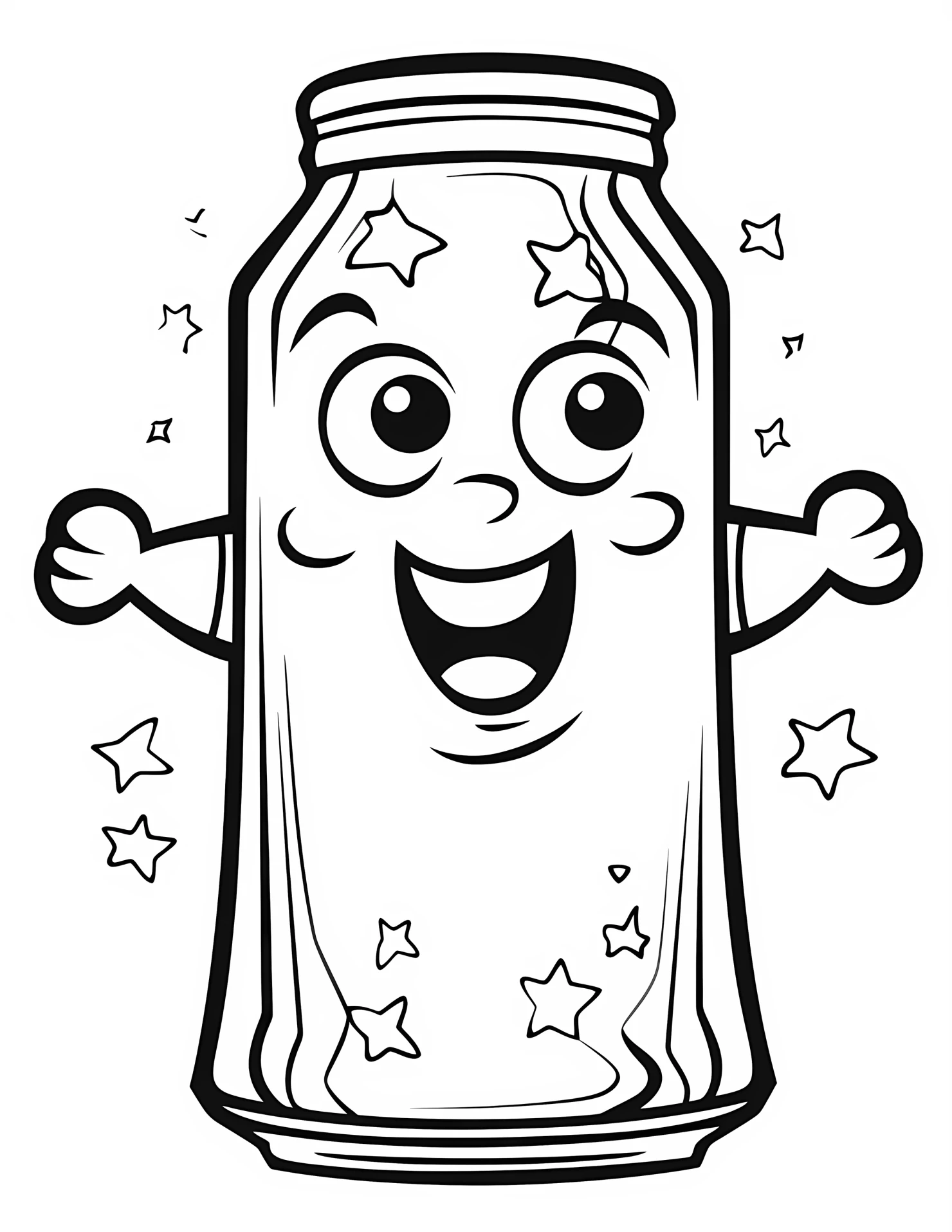 Soda for kids coloring page on white color background #32777