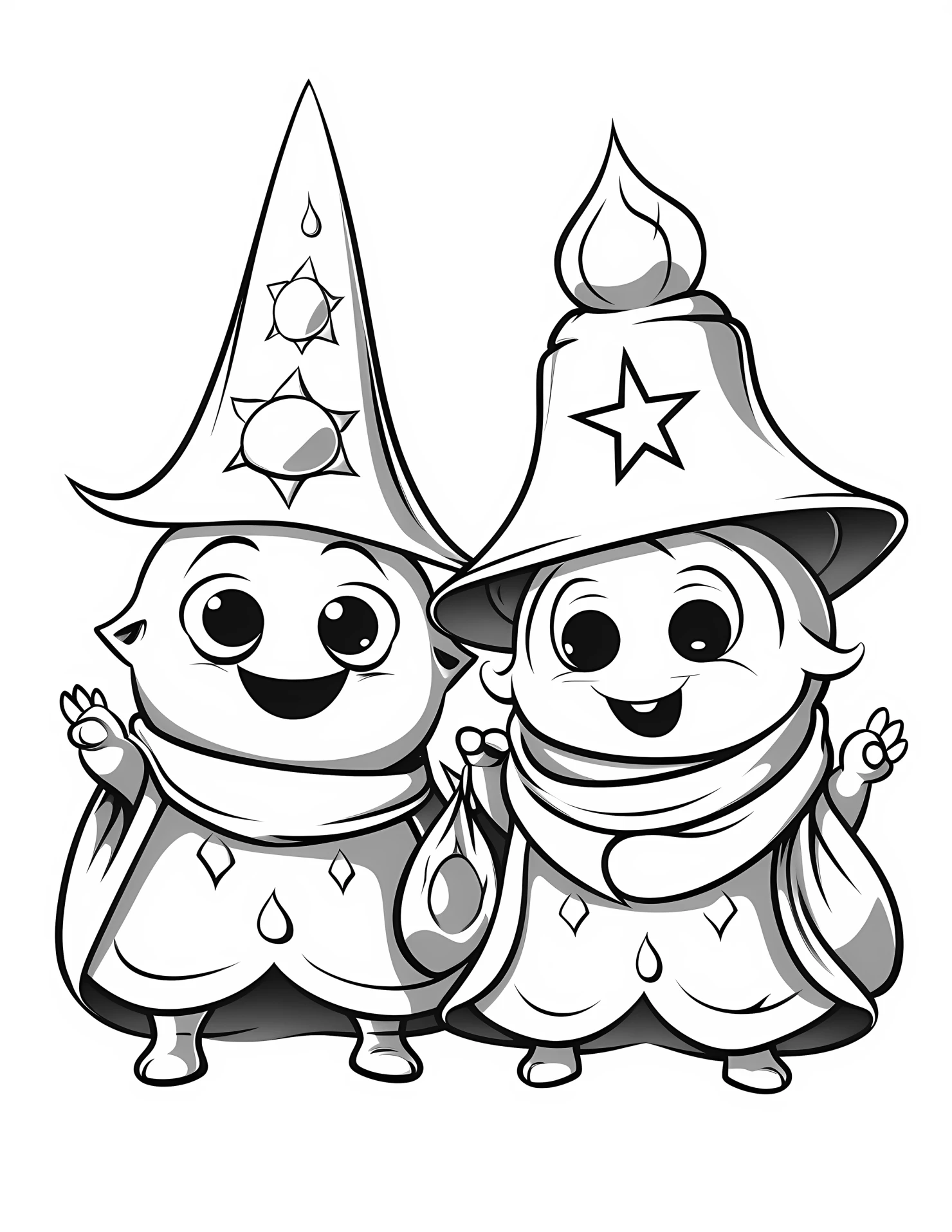 Sorcery for kids coloring page on white color background #32779