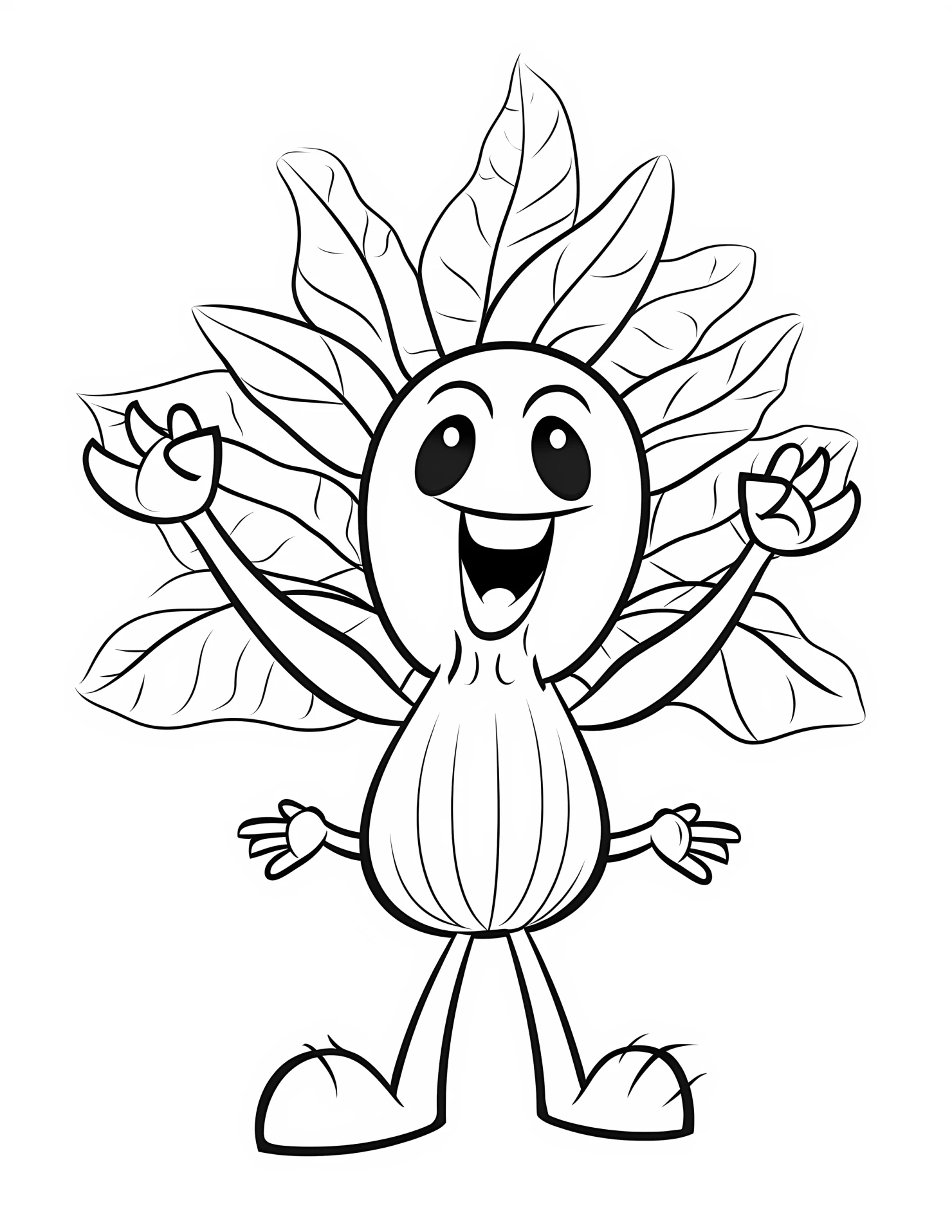 Soybean for kids coloring page on white color background #32783