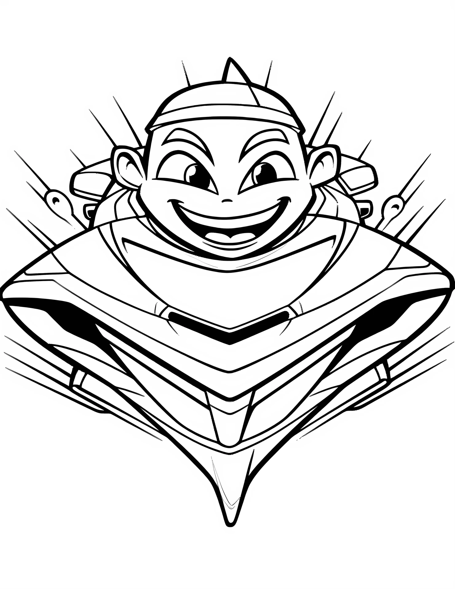 Speedboat for kids coloring page on white color background #32793