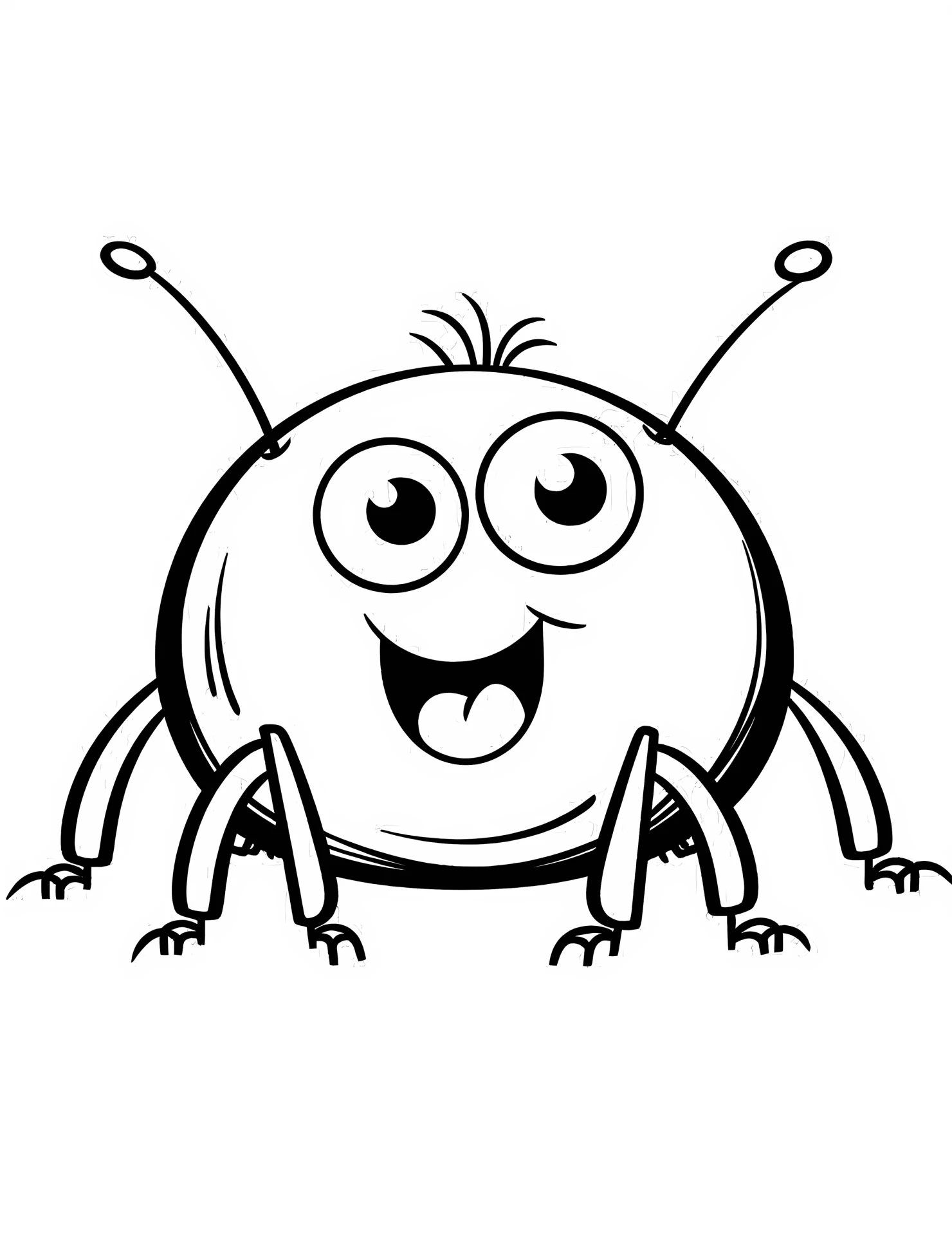 Spider for kids coloring page on white color background #32803