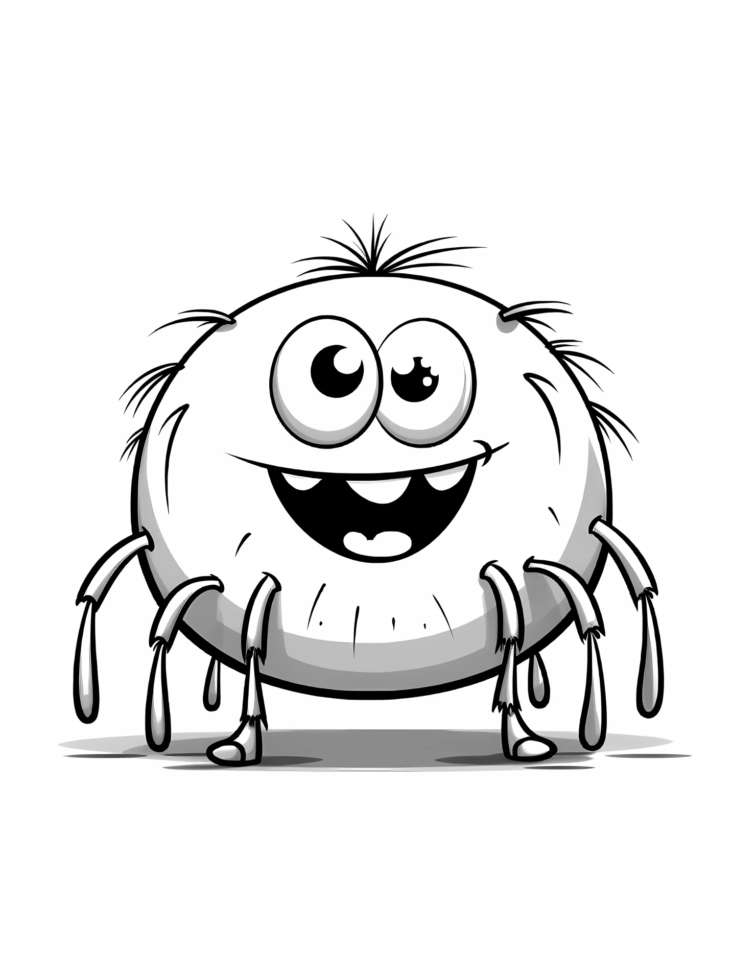 Spider for kids coloring page on white color background #32806
