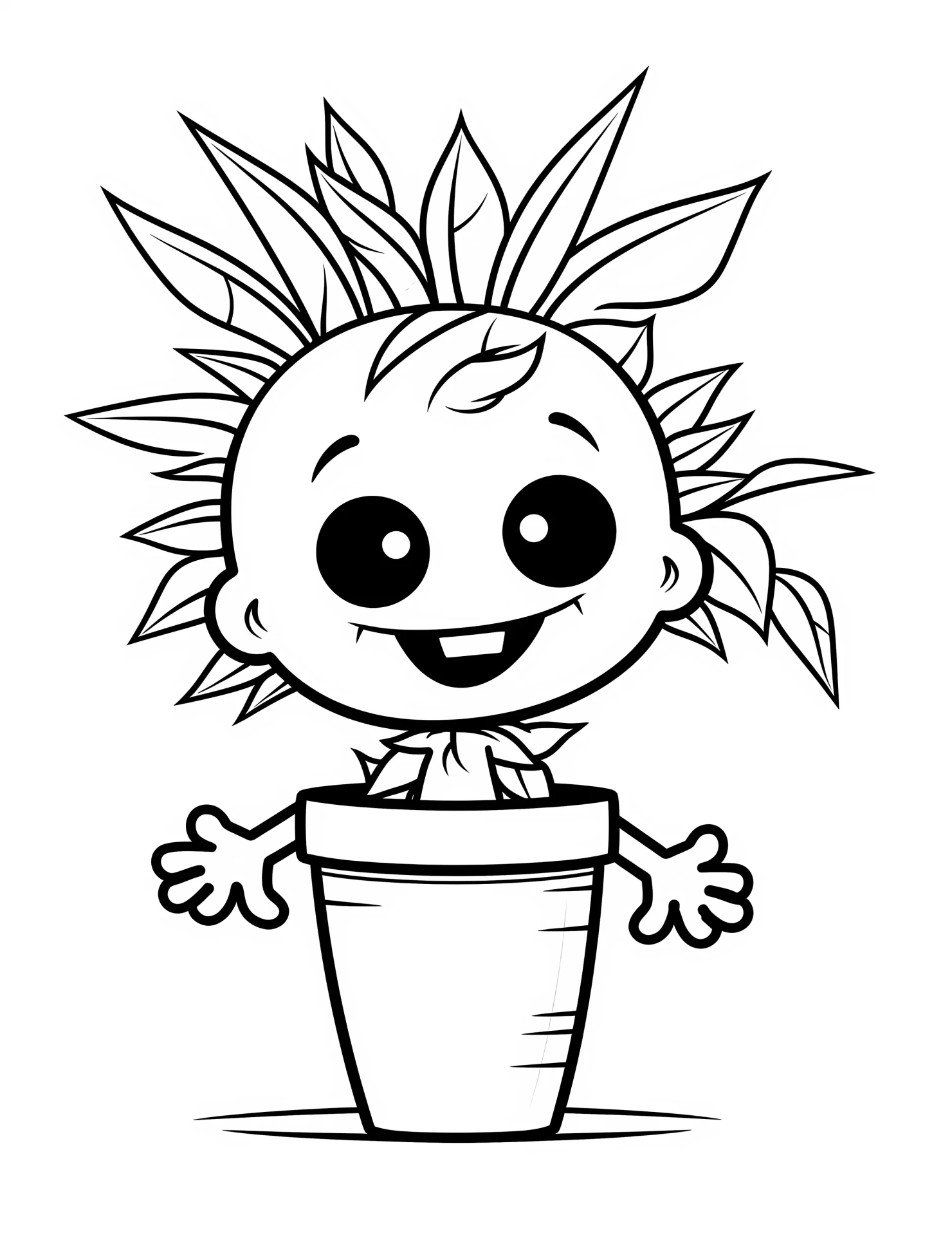 Zombie for kids coloring page on white color background #32816