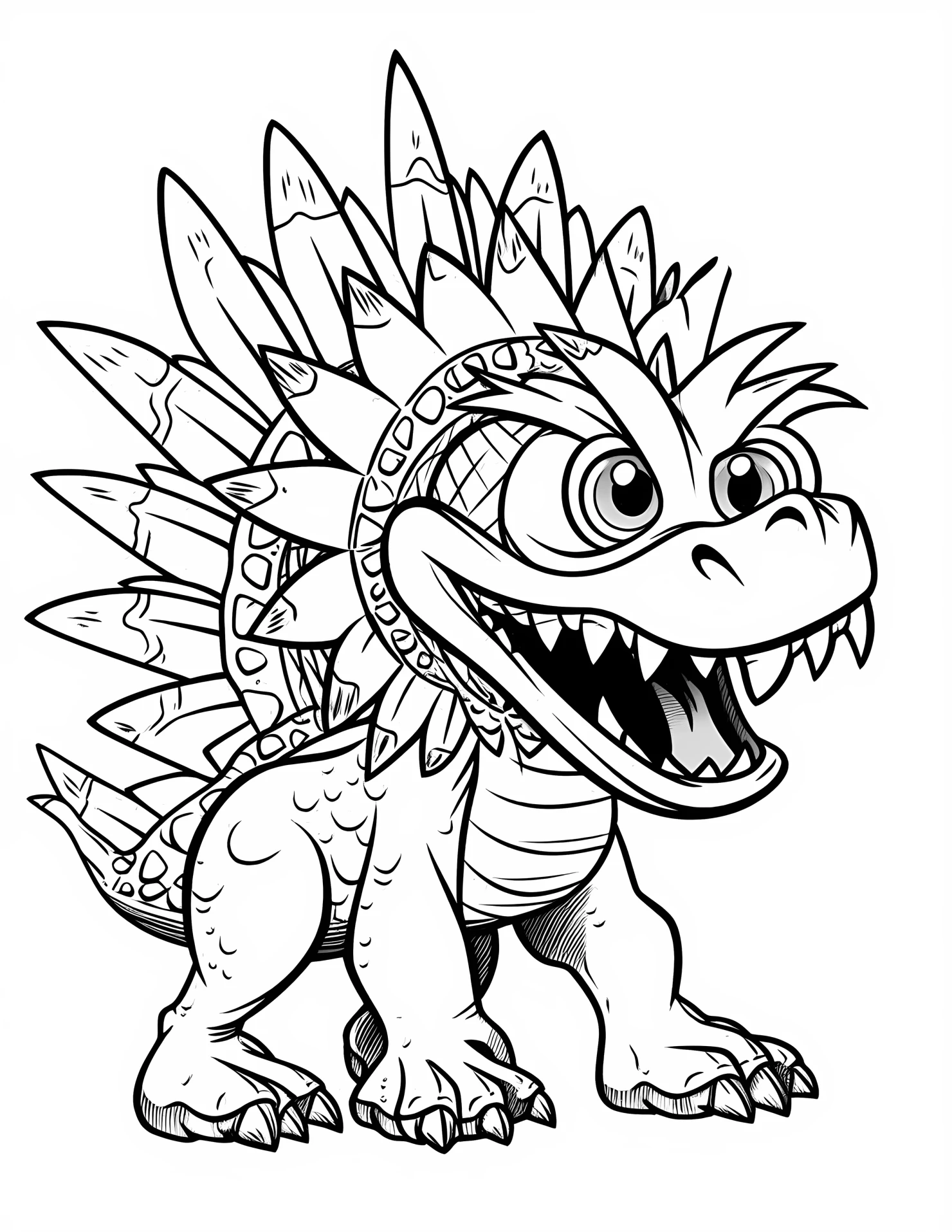 Spinosaurus for kids coloring page on white color background #32821