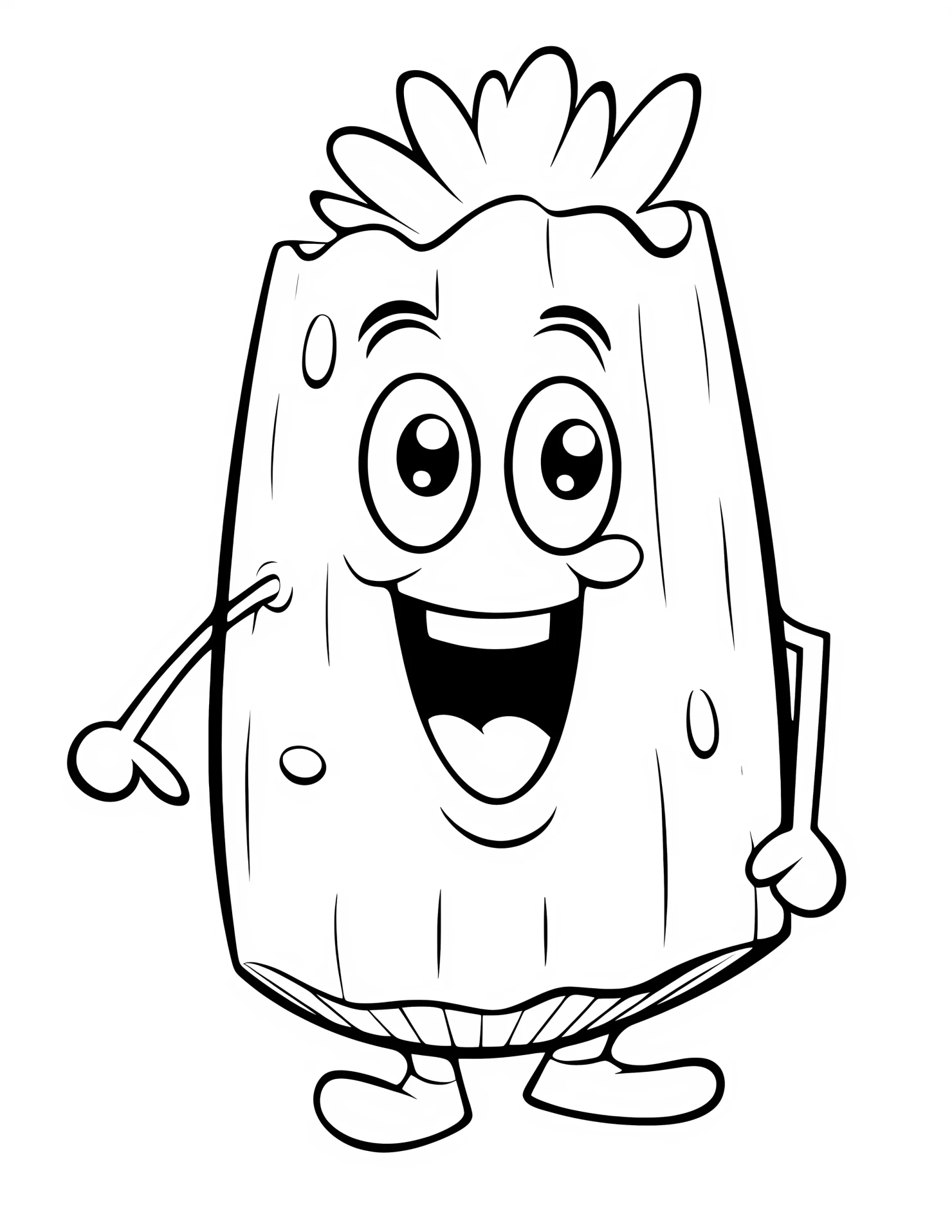 Spongebob squarepants for kids coloring page on white color background #32824