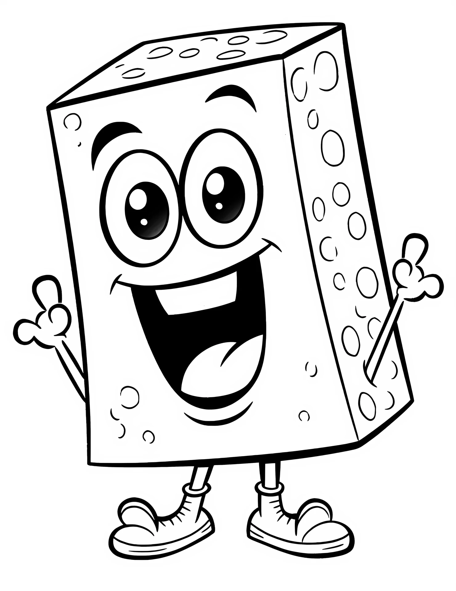 Spongebob squarepants for kids coloring page on white color background #32825