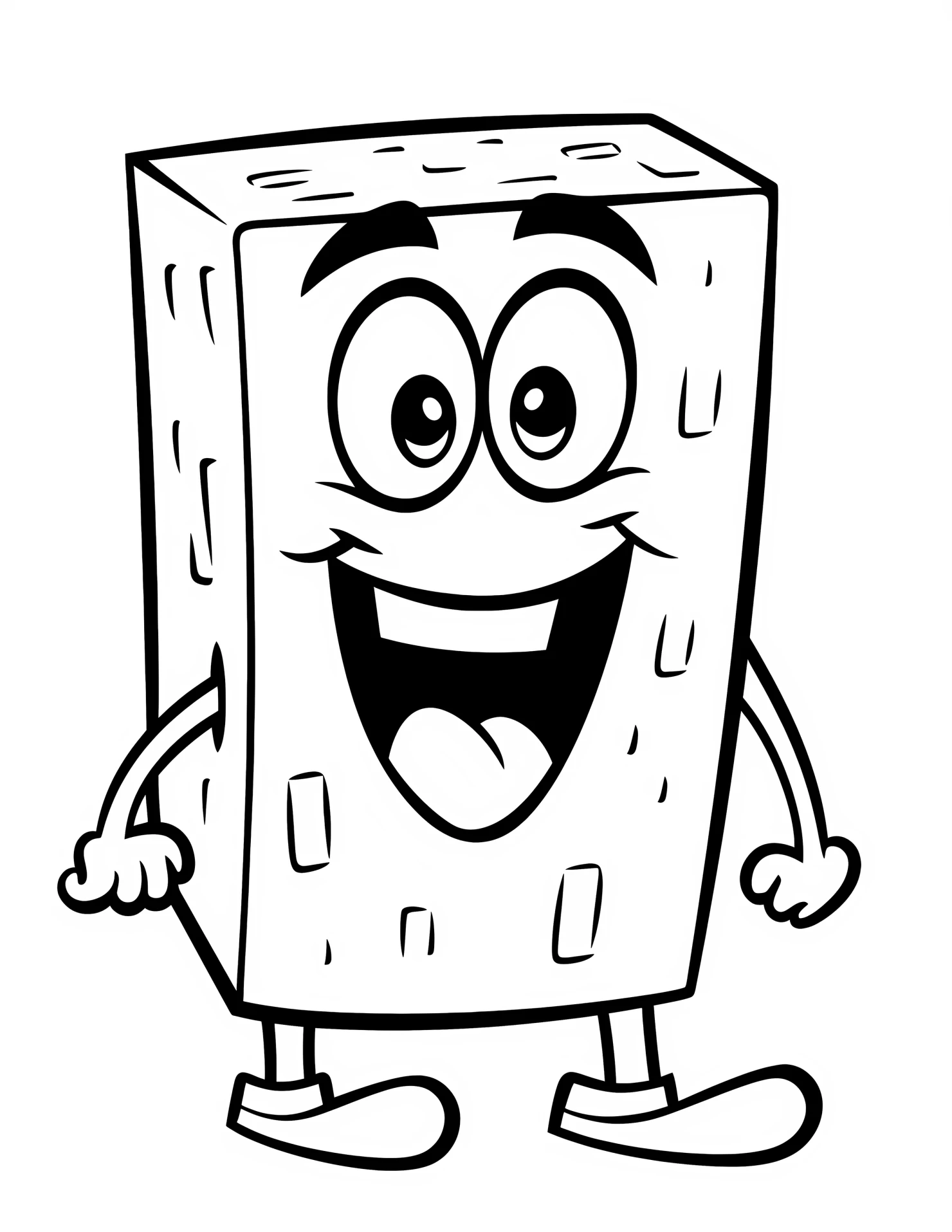 Spongebob squarepants for kids coloring page on white color background #32826