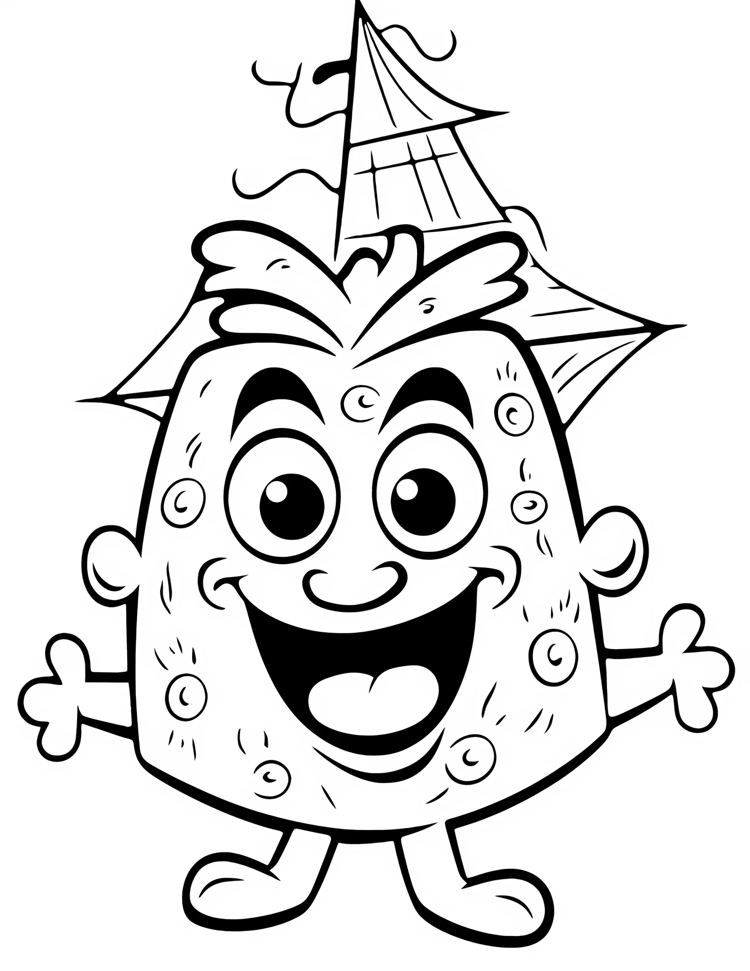 Spongebob squarepants for kids coloring page on white color background #32827