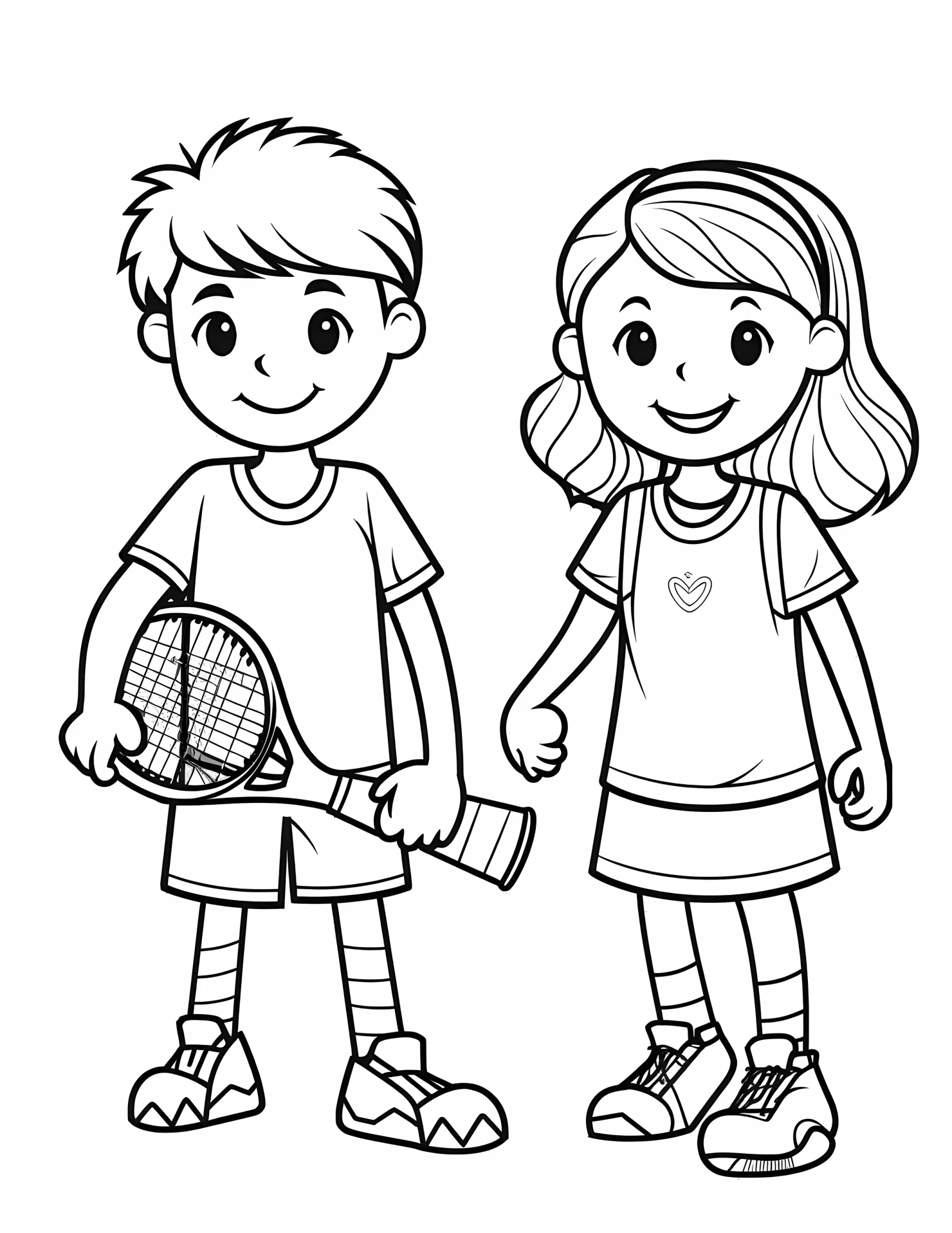 Sport for kids coloring page on white color background #32838