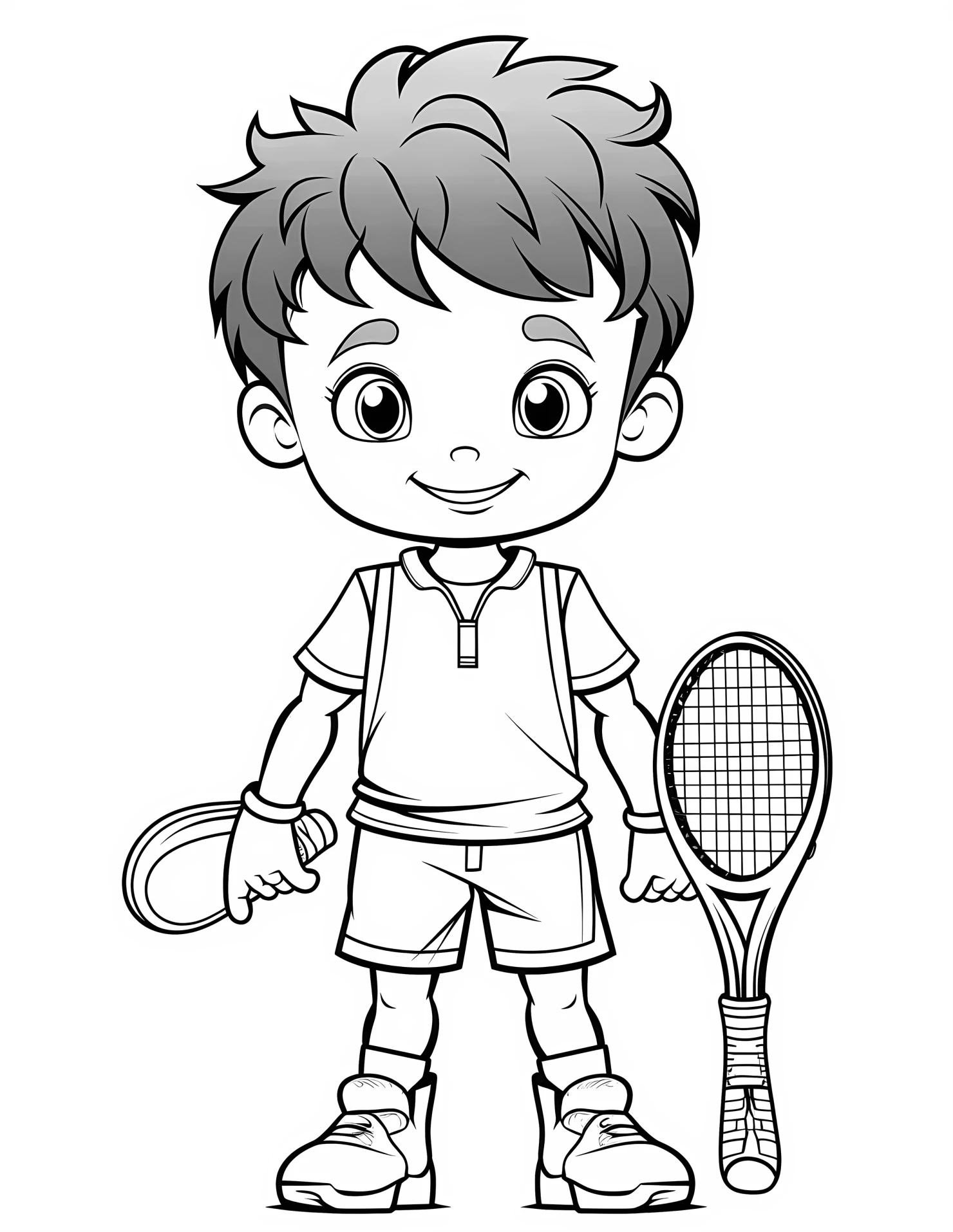 Sport for kids coloring page on white color background #32841