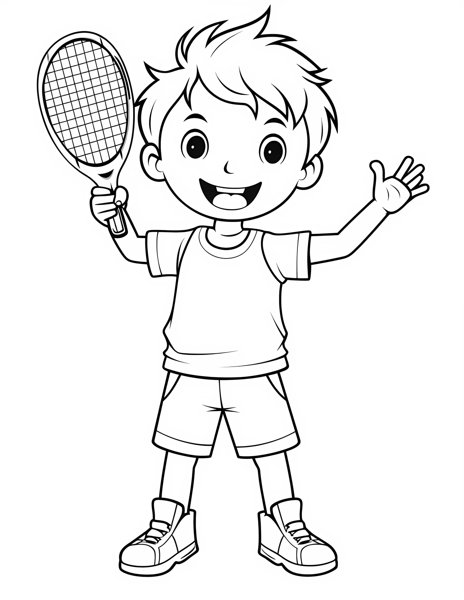 Sport for kids coloring page on white color background #32842