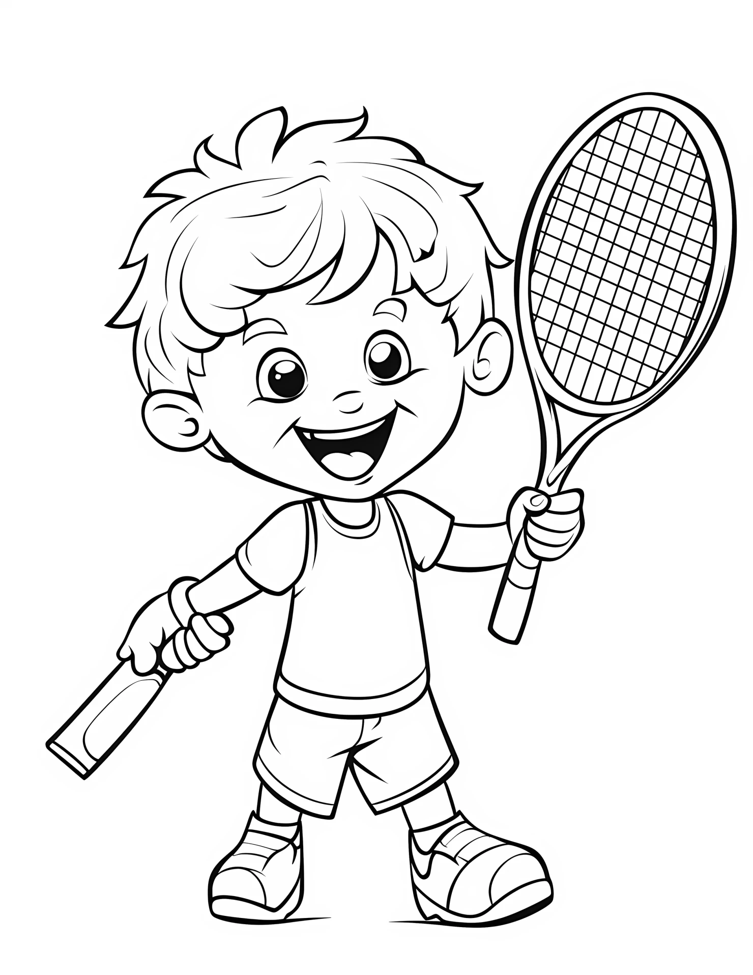 Sport for kids coloring page on white color background #32848